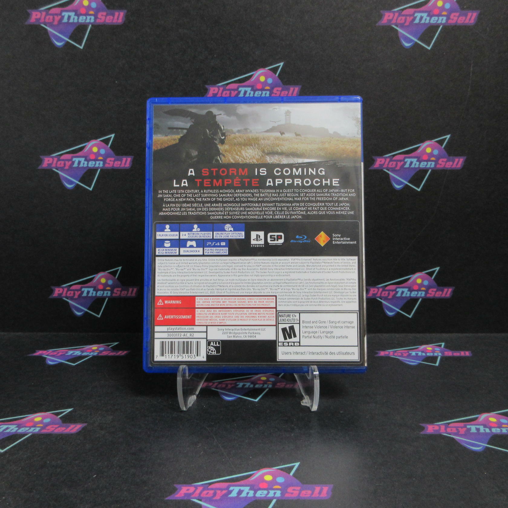 Ghost of Tsushima Sony PlayStation 4 English + French Complete - Refurbished