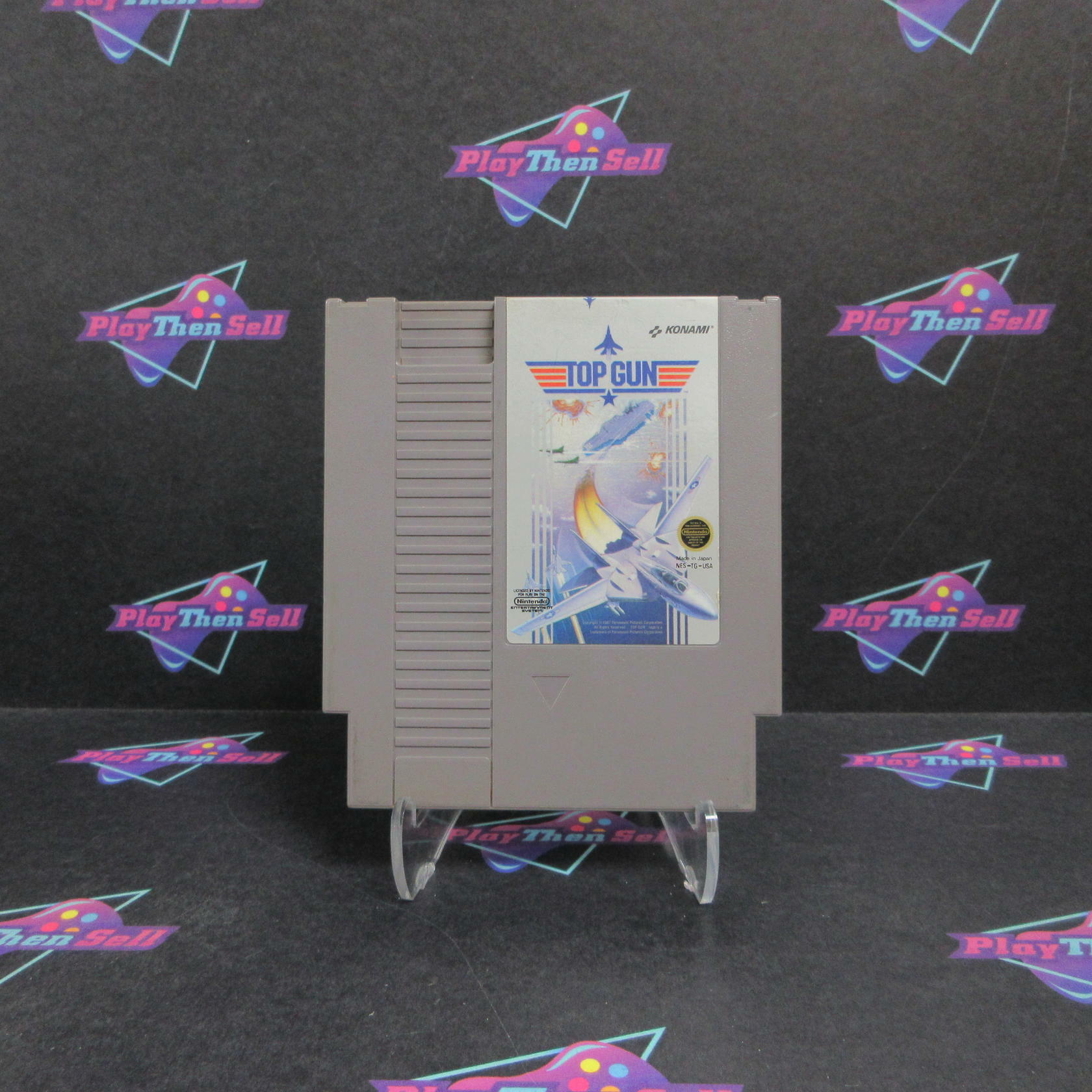 Top Gun Nintendo NES Cartridge + Manual / Tested - Very Good