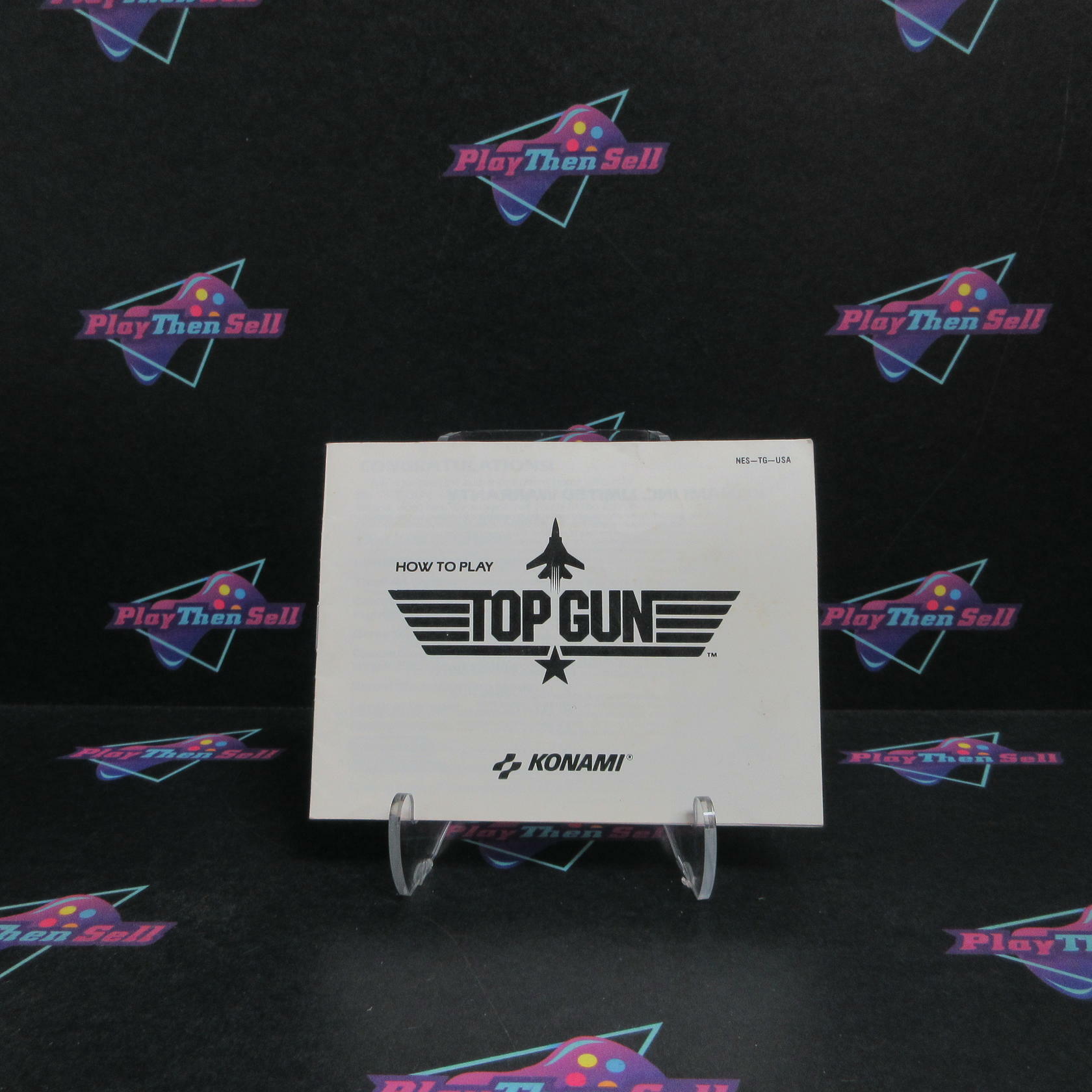 Top Gun Nintendo NES Cartridge + Manual / Tested - Very Good