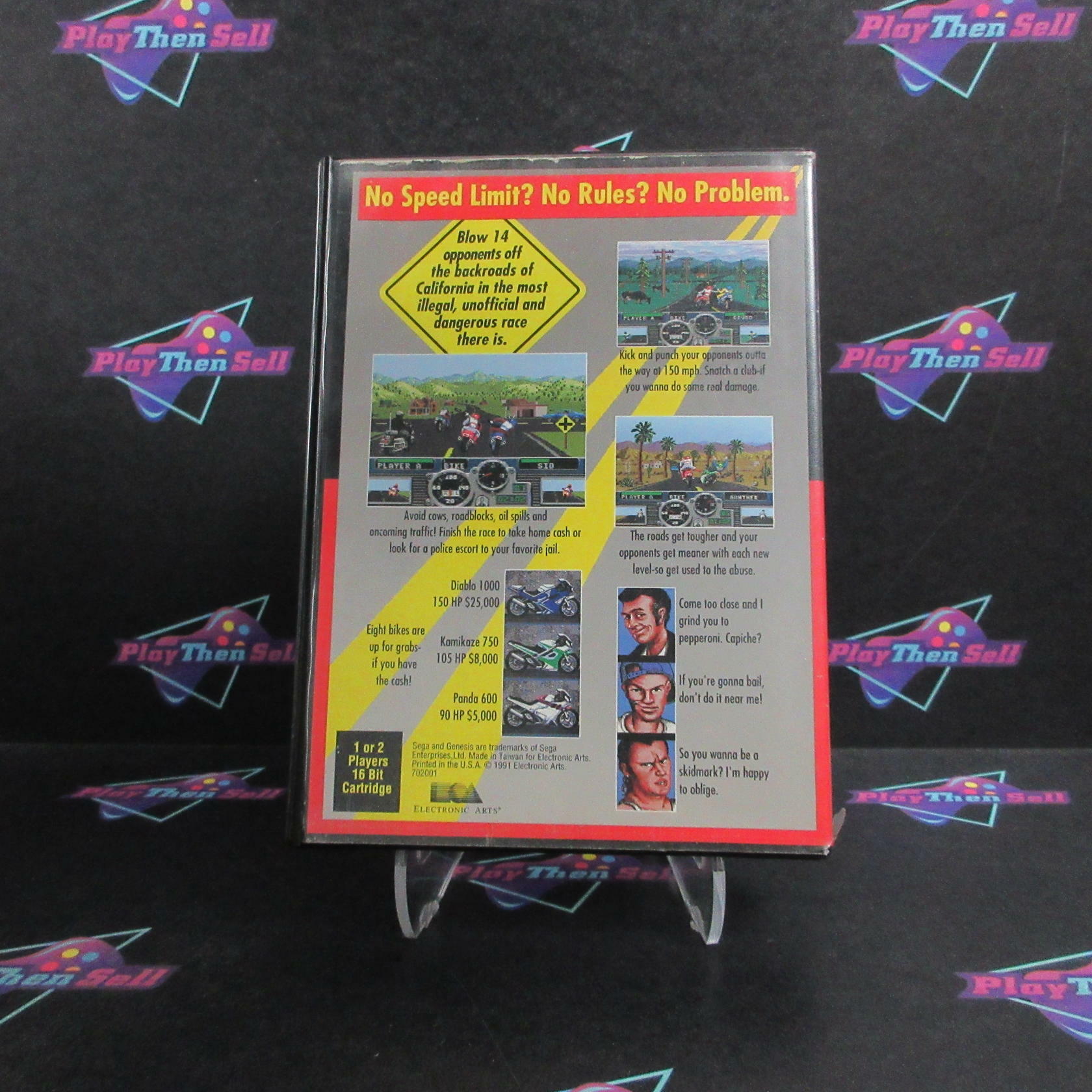 Road Rash Sega Genesis Complete - Very Good