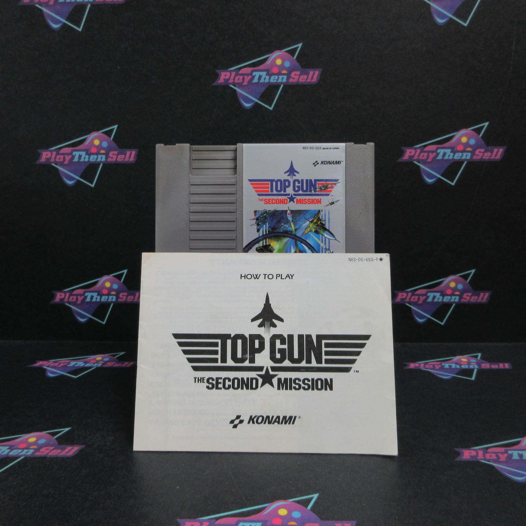 Top Gun The Second Mission Nintendo NES Cartridge + Manual / Tested - Very Good