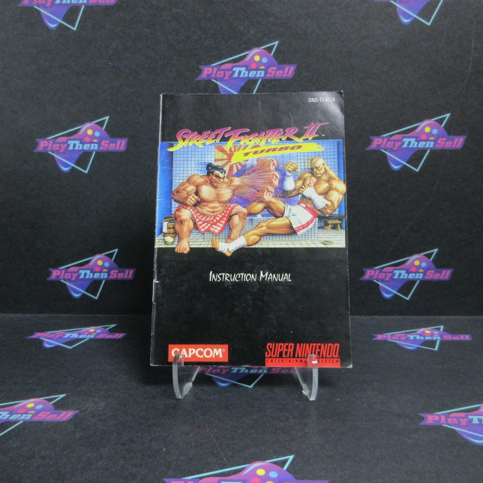 Street Fighter II Turbo Super Nintendo SNES Cartridge + Manual - Very Good