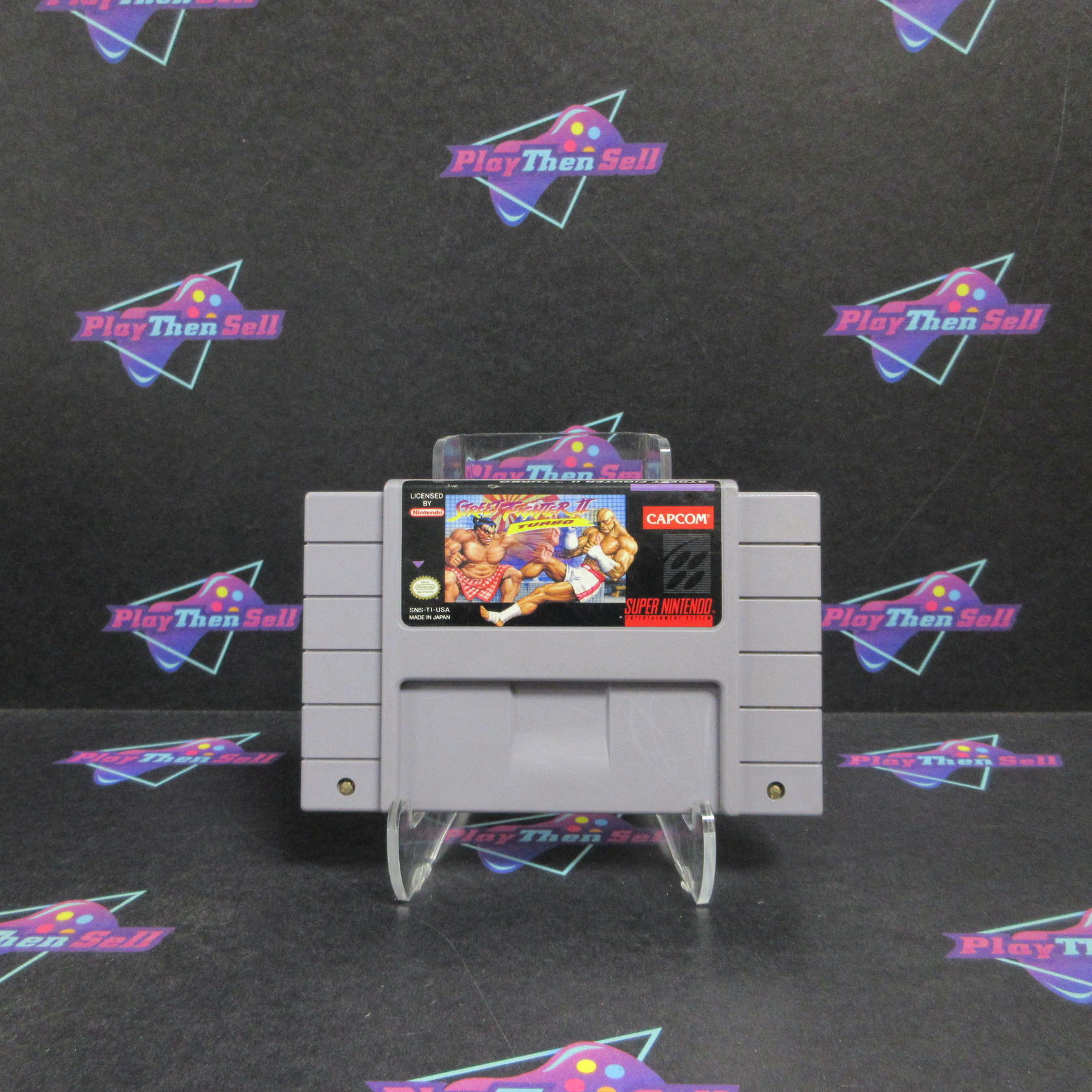 Street Fighter II Turbo Super Nintendo SNES Cartridge + Manual - Very Good