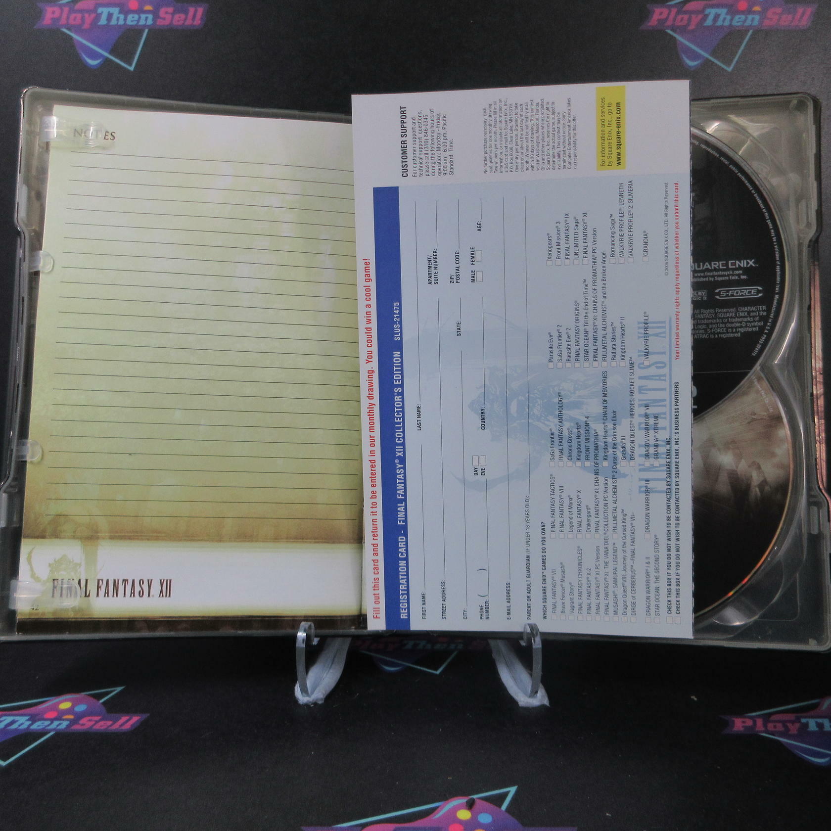 Final Fantasy XII Collector's Ed PS2 PlayStation 2 + Reg Card CIB - Very Good