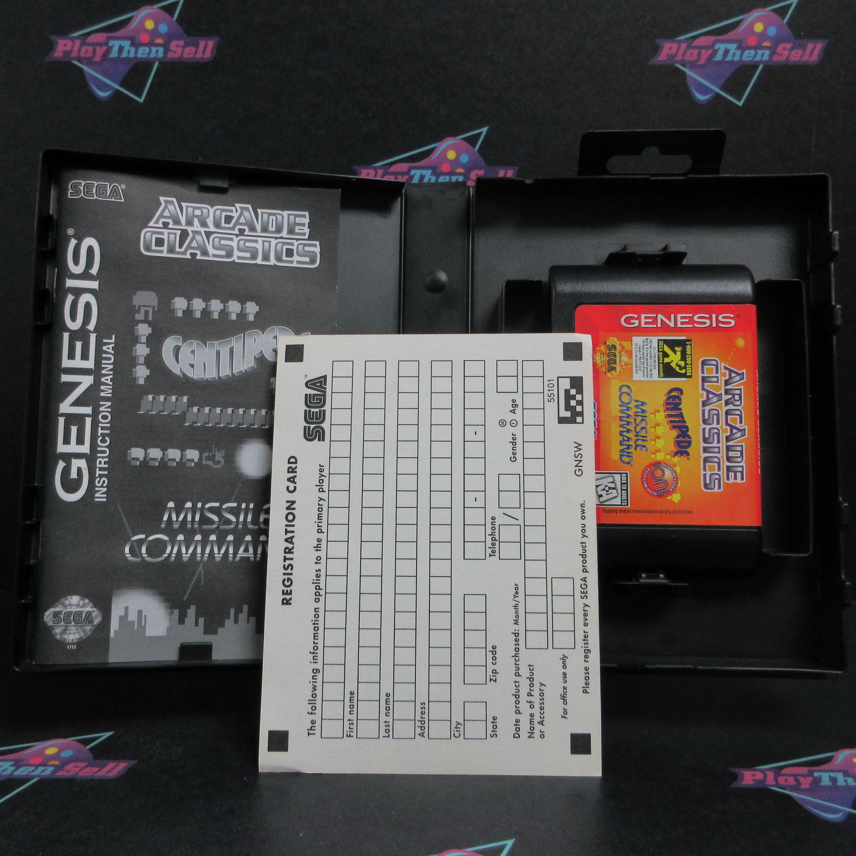 Arcade Classics Sega Genesis + Reg Card Complete - Refurbished