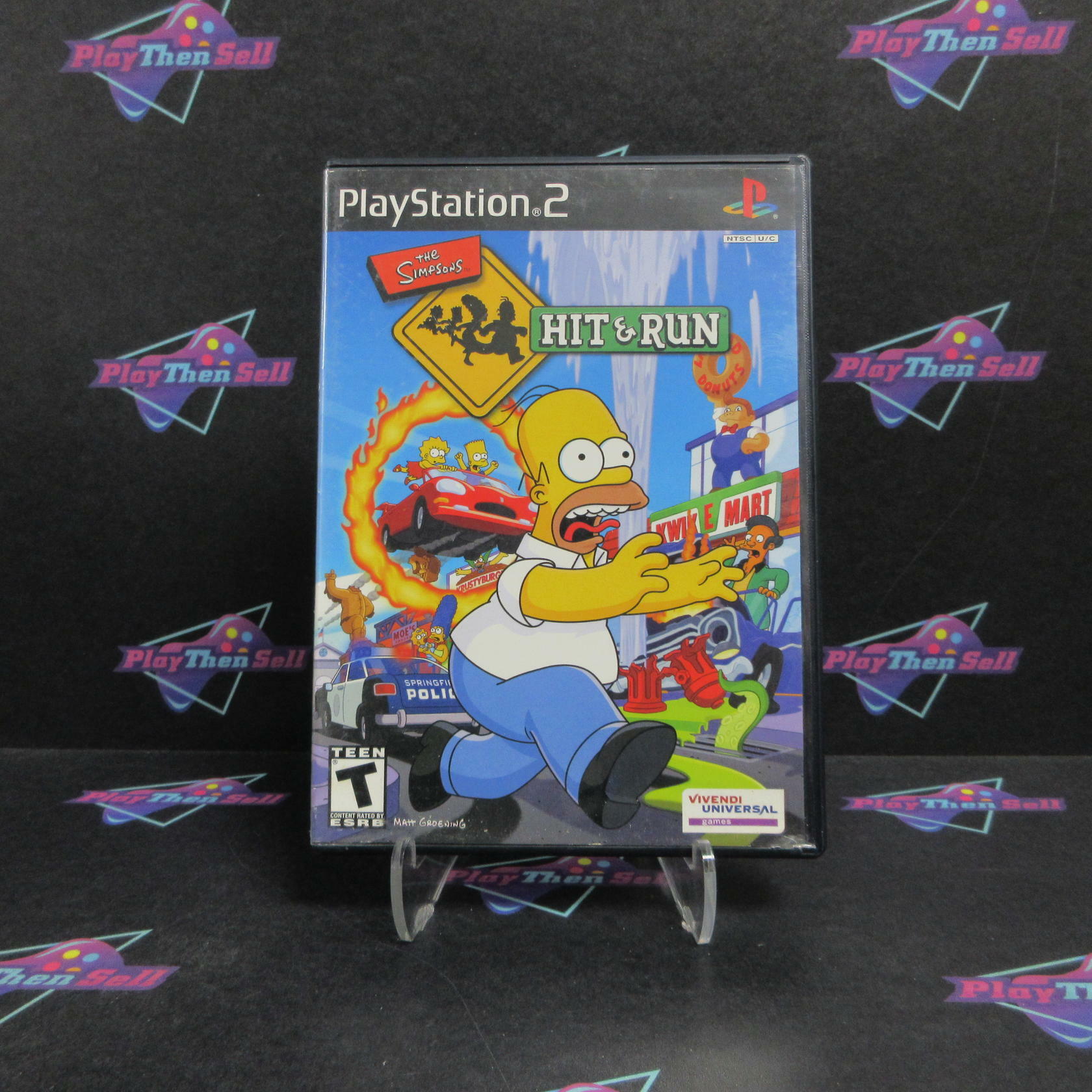 The Simpsons Hit & Run PS2 PlayStation 2 + Reg Card Complete - Very Good