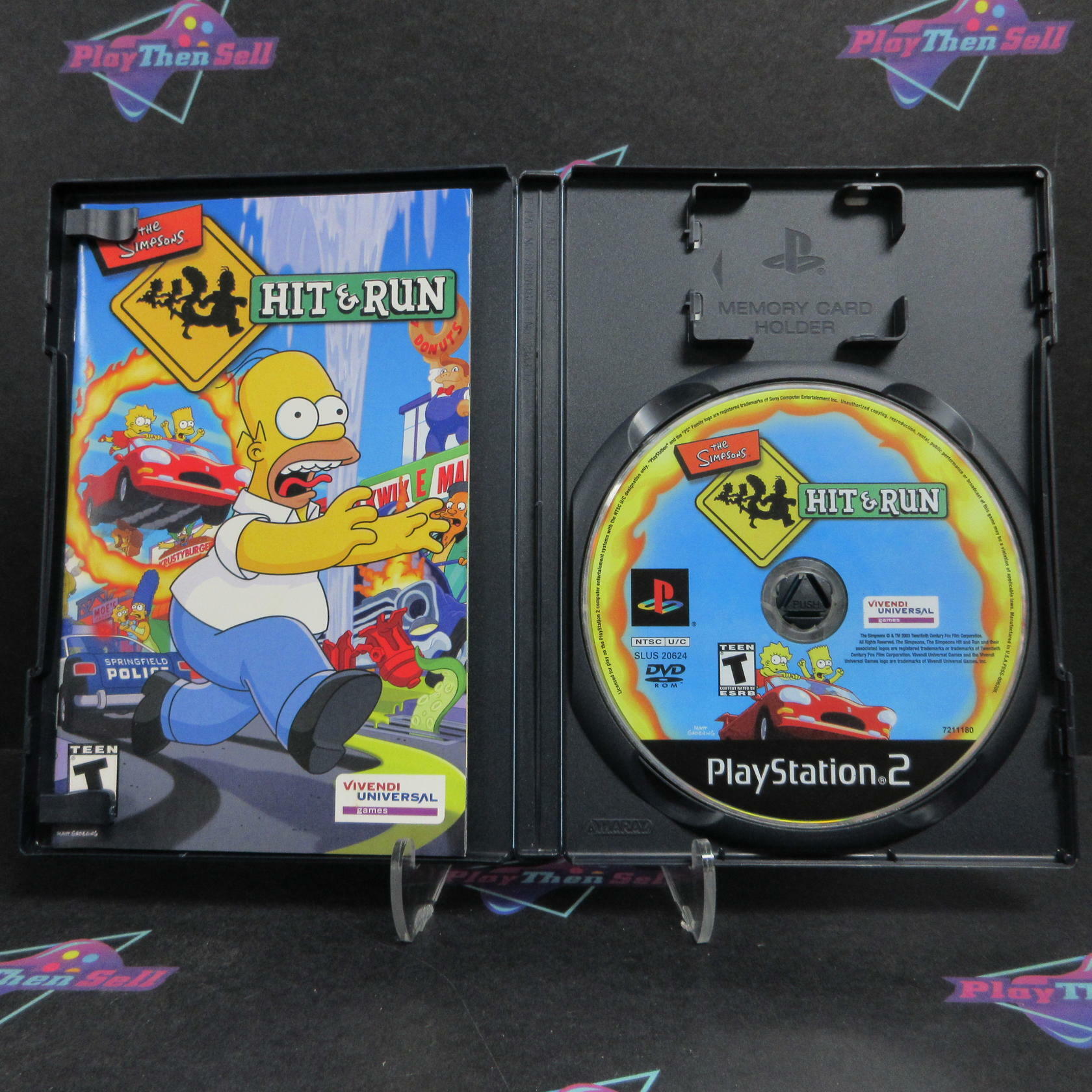 The Simpsons Hit & Run PS2 PlayStation 2 + Reg Card Complete - Very Good