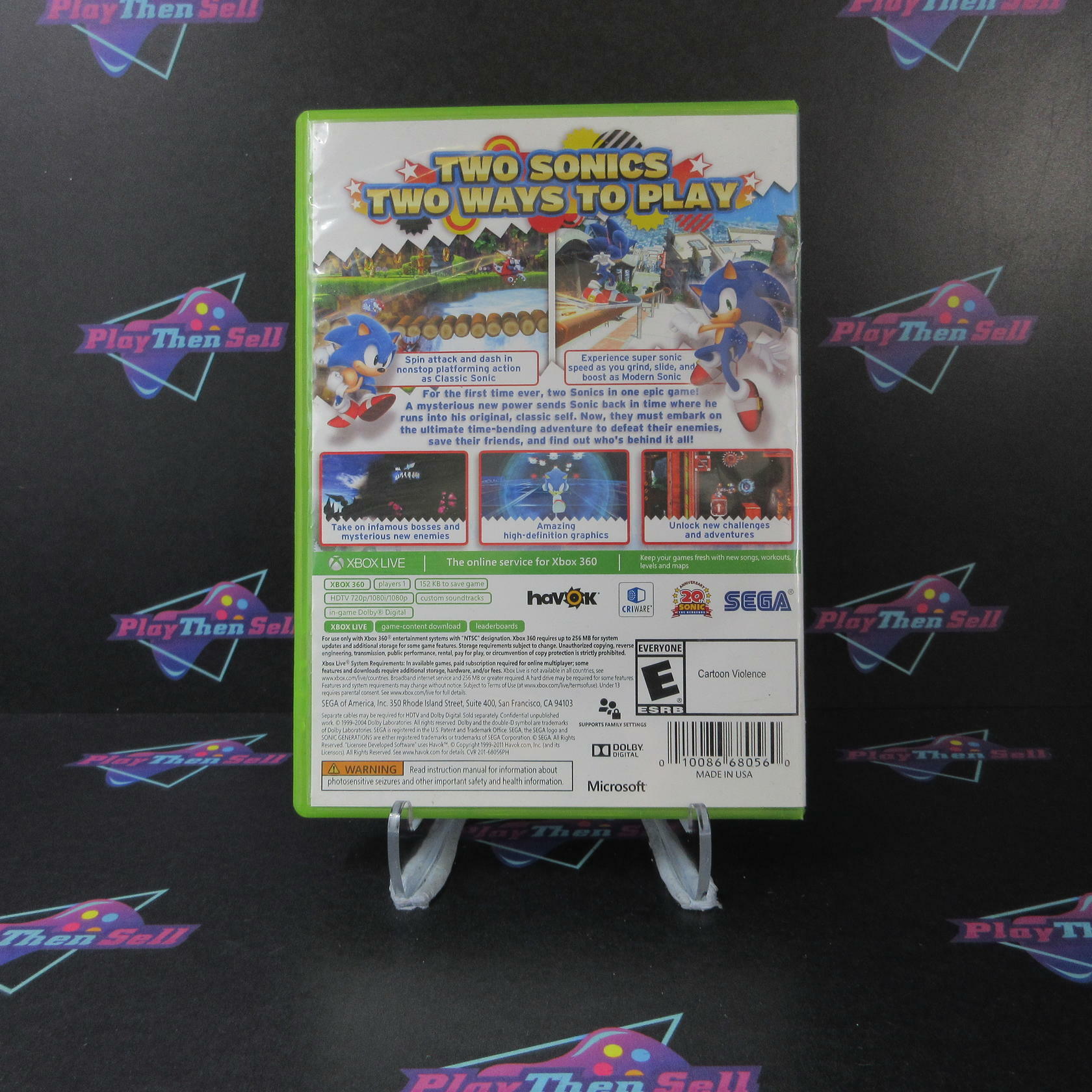Sega Sonic Generations Xbox 360 PH Complete - Very Good