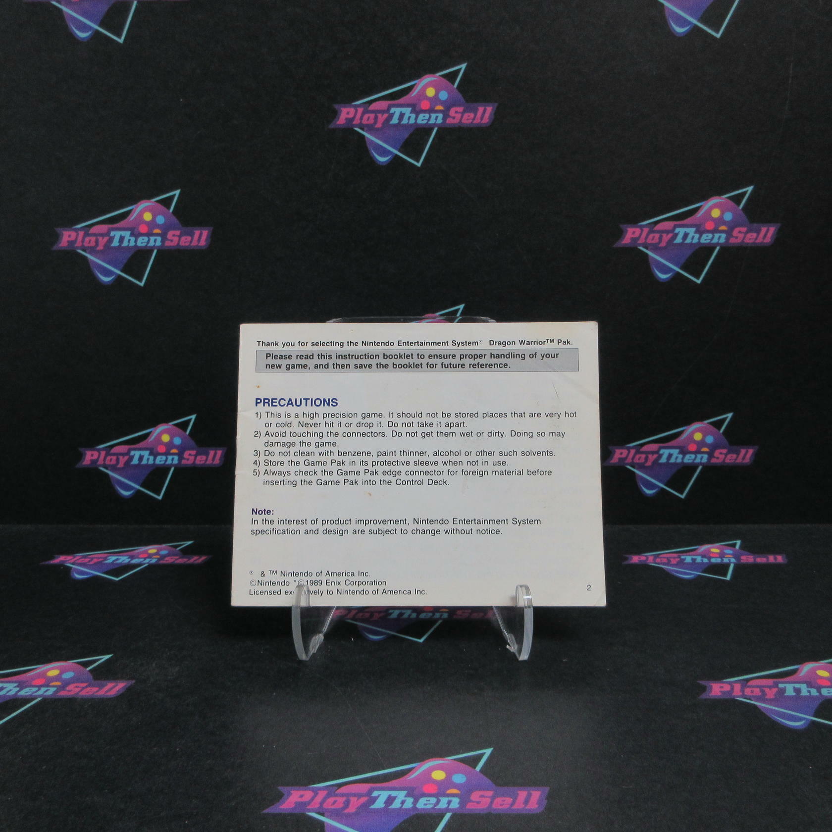 Dragon Warrior Nintendo NES Cart + Manual / Tested - Very Good