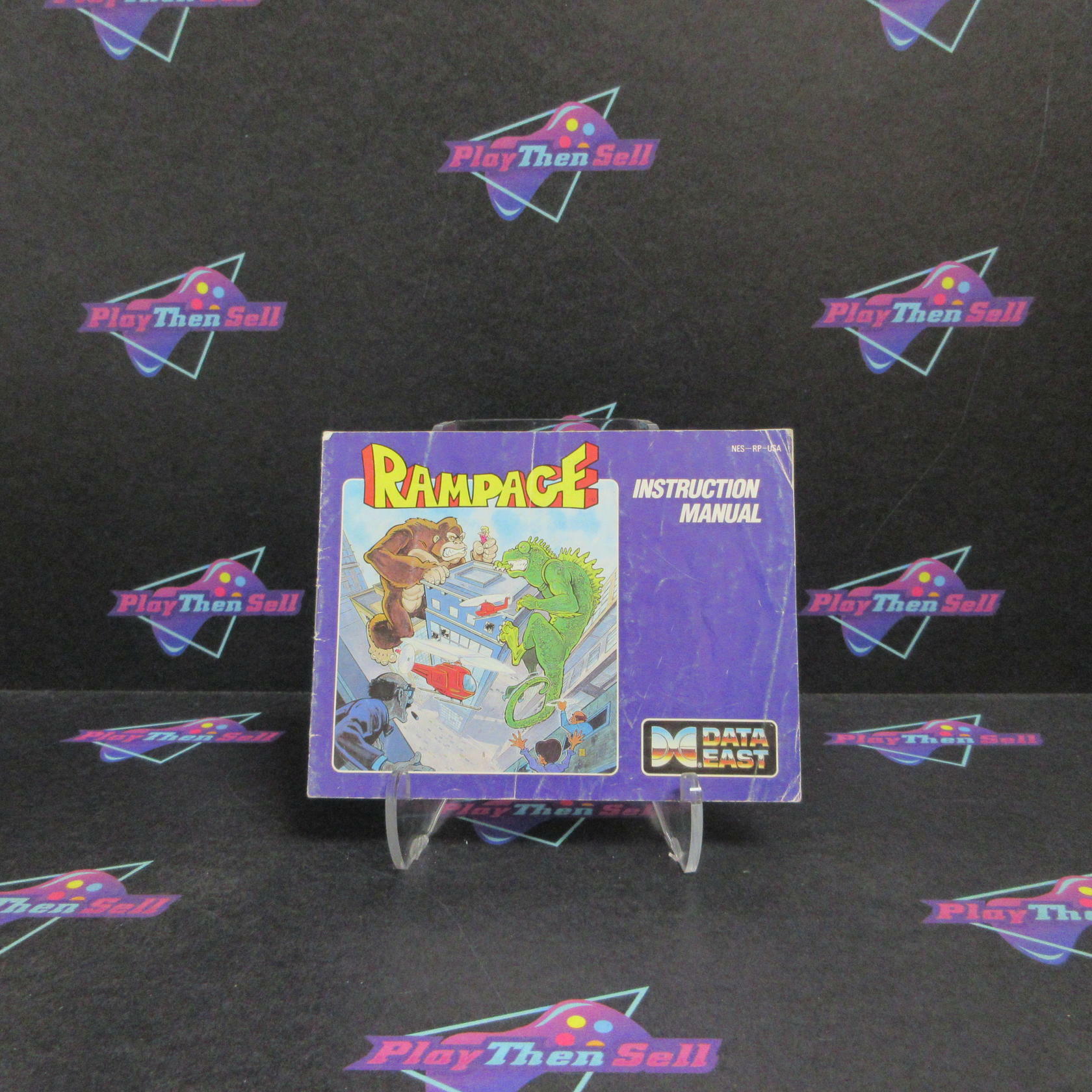 Rampage Nintendo NES Cartridge + Manual / Tested - Very Good