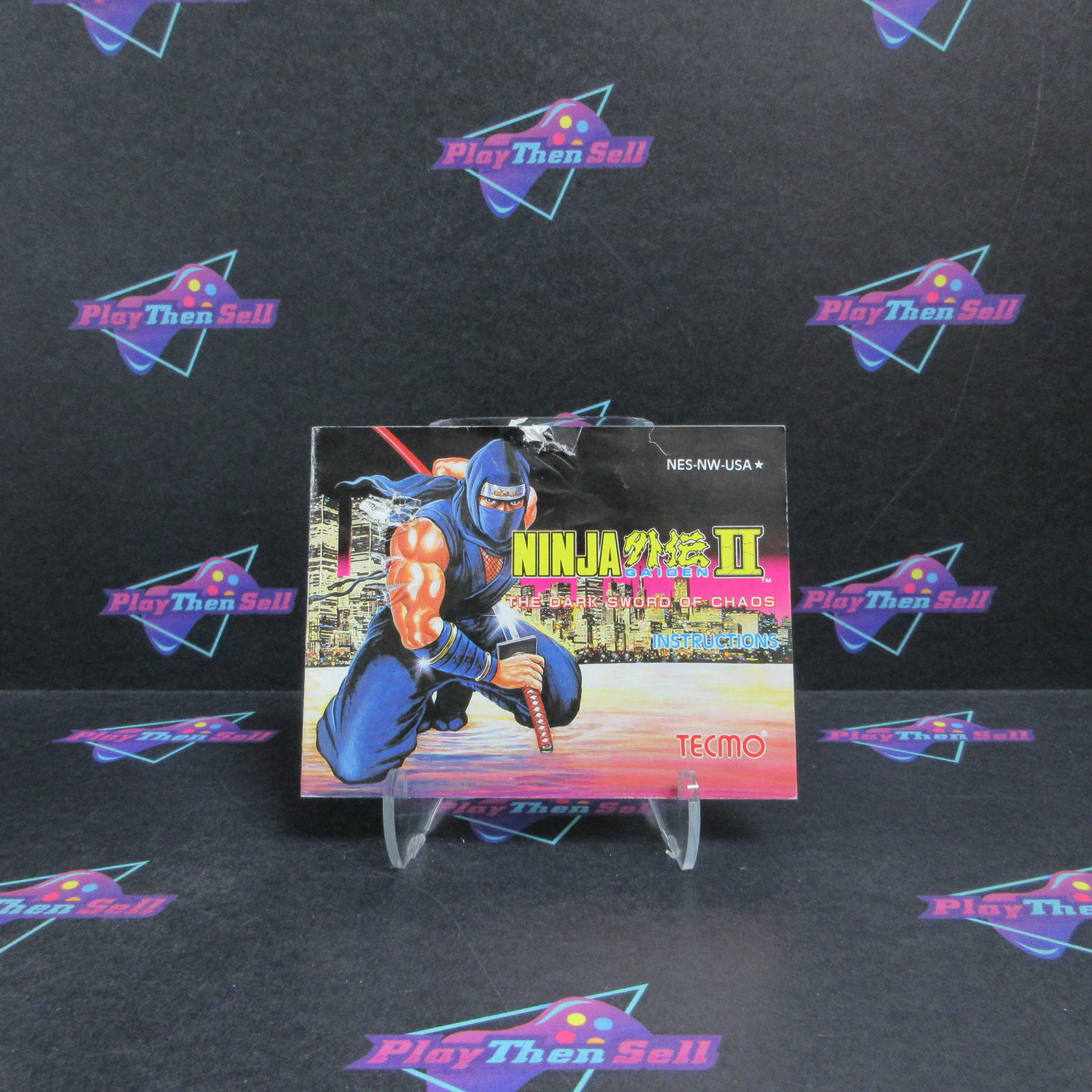 Ninja Gaiden II The Dark Sword of Chaos Nintendo NES Cart + Manual - Very Good