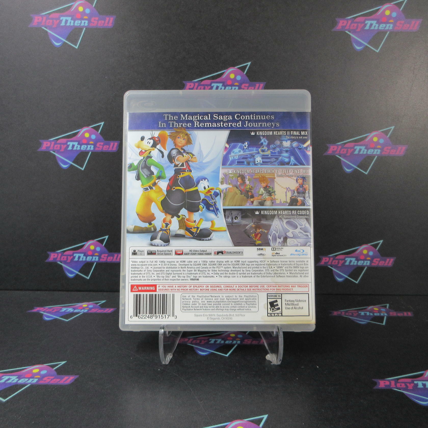 Kingdom Hearts HD 2.5 ReMIX PS3 PlayStation 3 Complete - Very Good