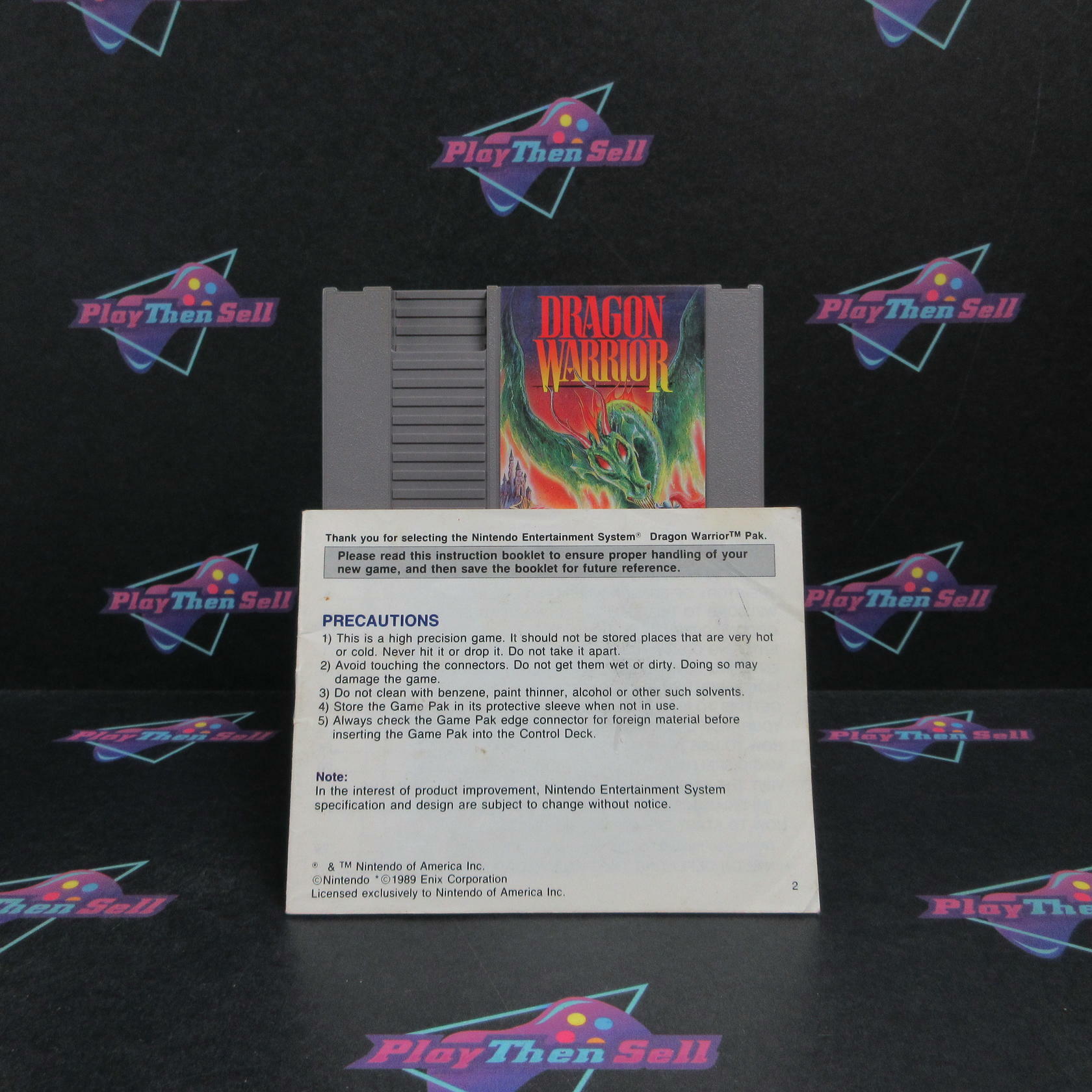 Dragon Warrior Nintendo NES Cart + Manual / Tested - Very Good