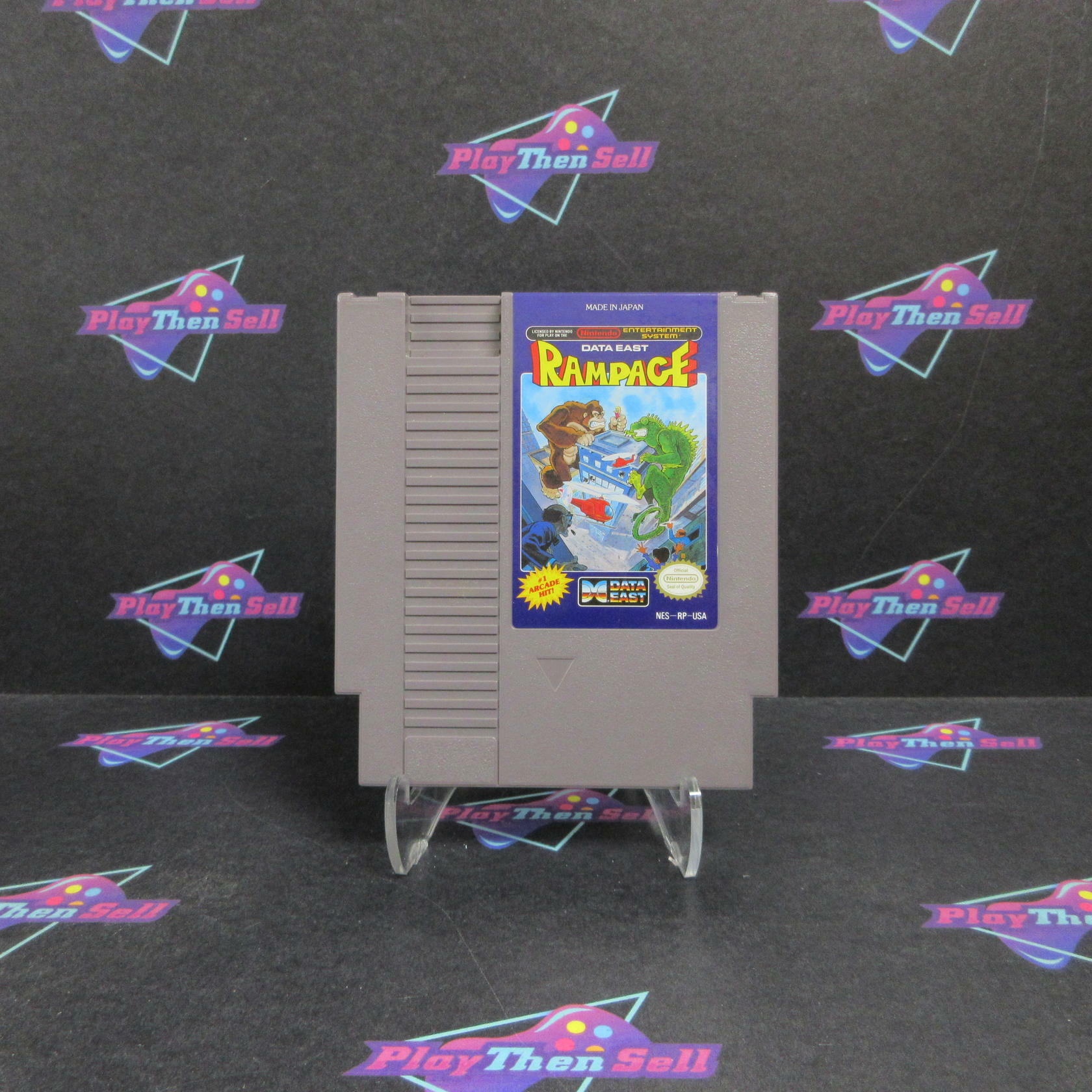 Rampage Nintendo NES Cartridge + Manual / Tested - Very Good