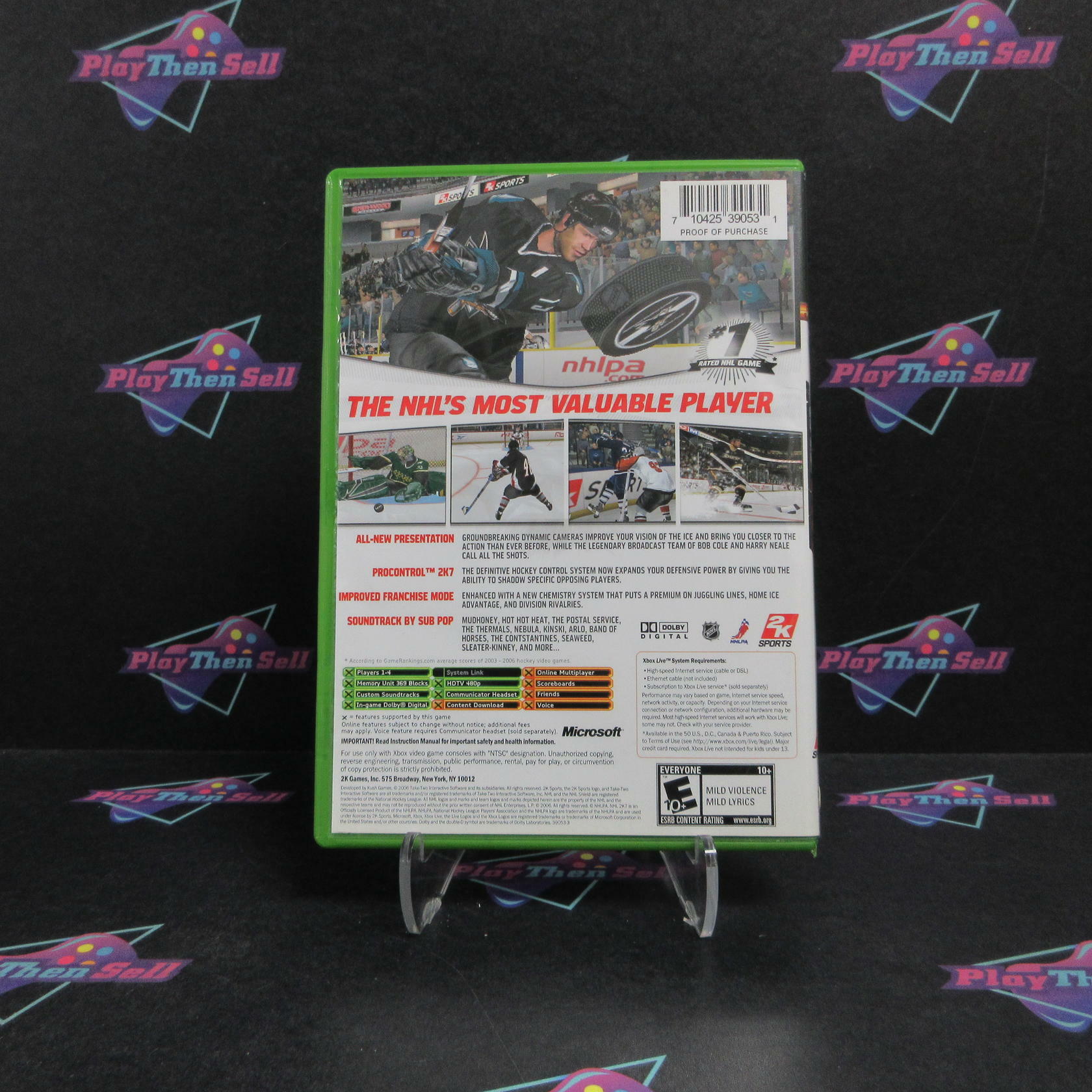 NHL 2K7 Xbox + Reg Card Complete - Refurbished