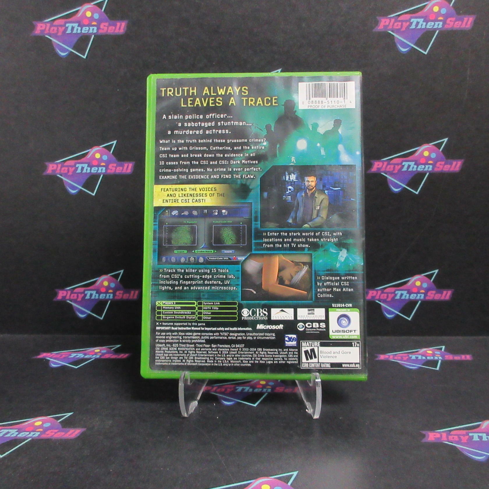 CSI Crime Scene Investigation Xbox + Reg Card Complete - Very Good