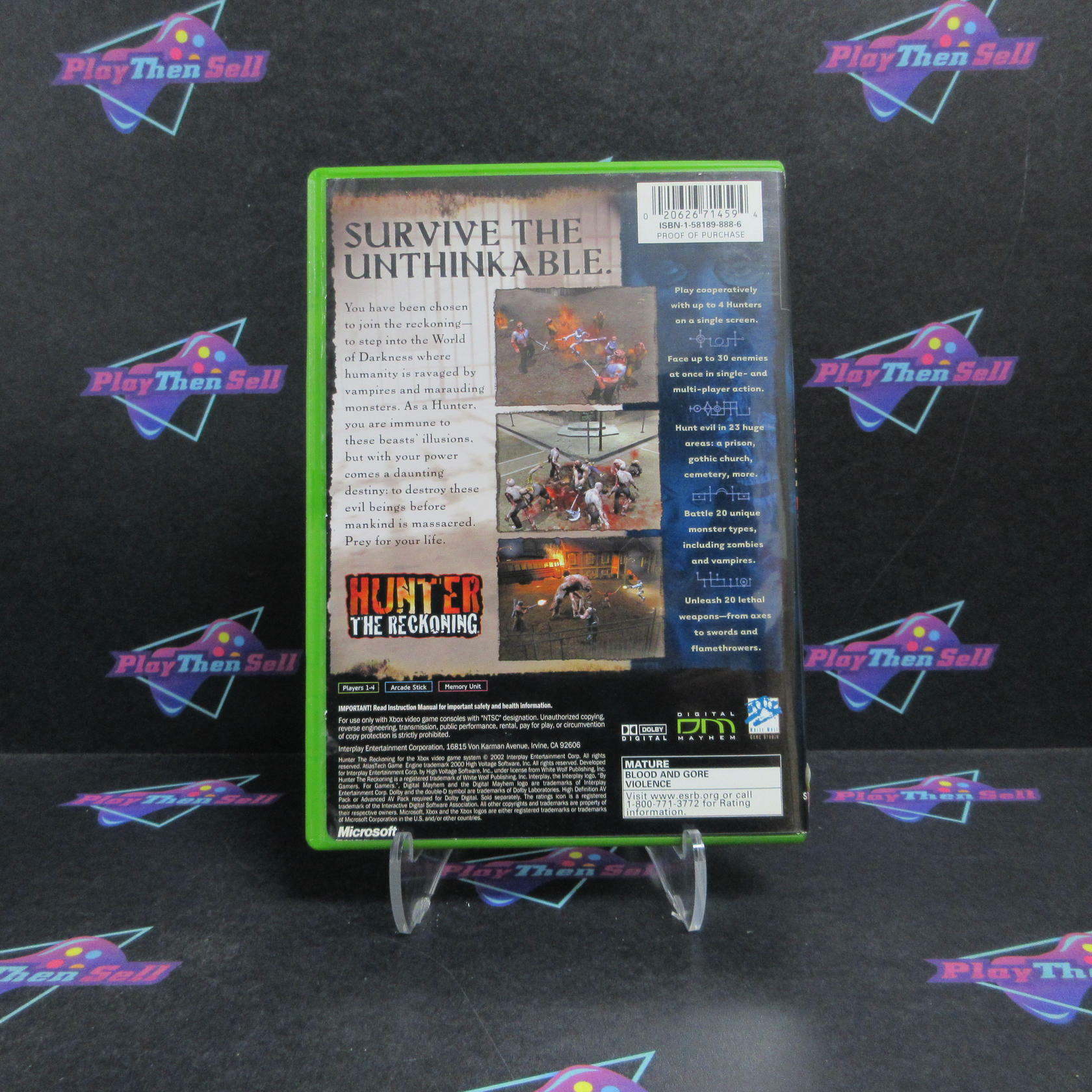 Hunter The Reckoning Xbox + Reg Card Complete - Very Good