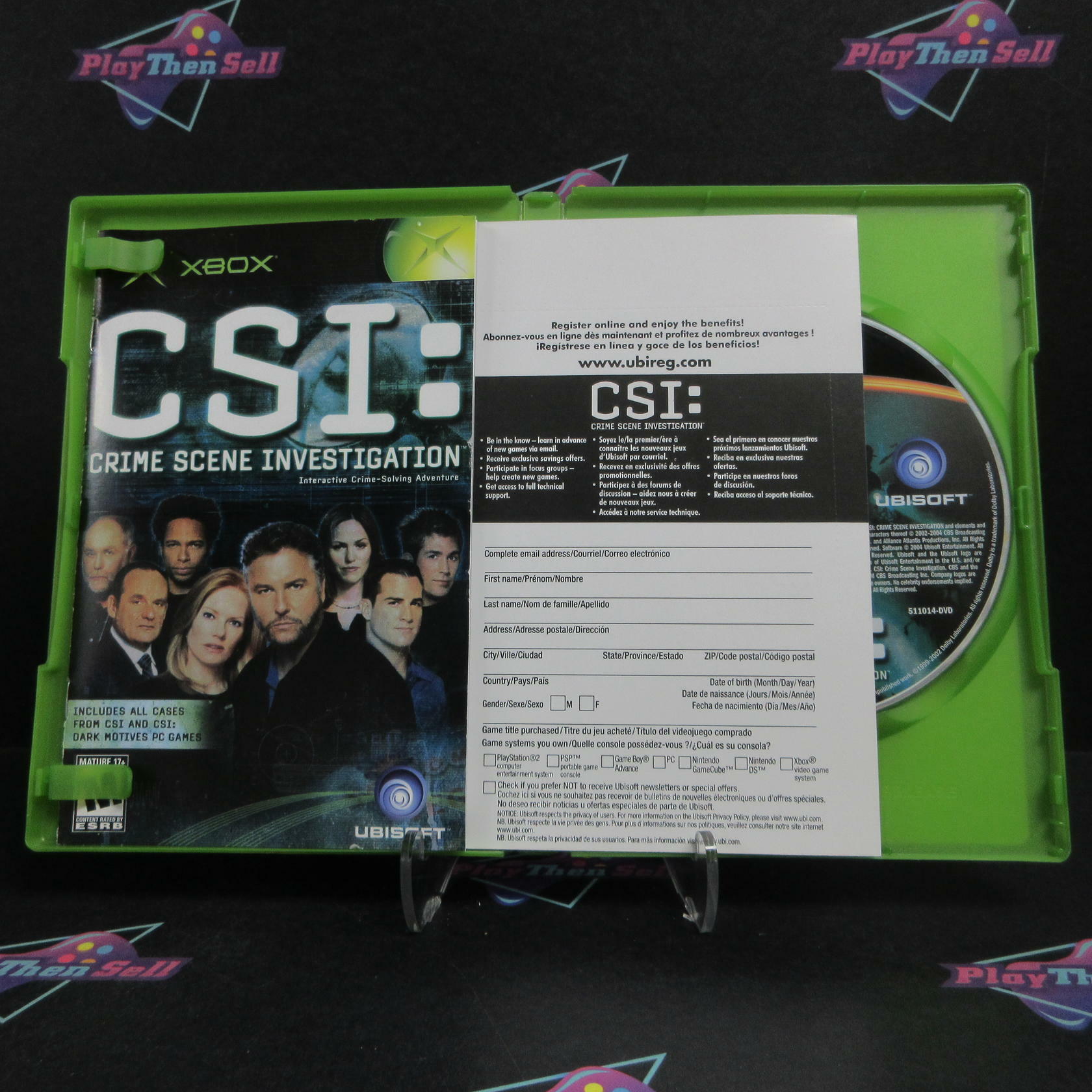 CSI Crime Scene Investigation Xbox + Reg Card Complete - Very Good