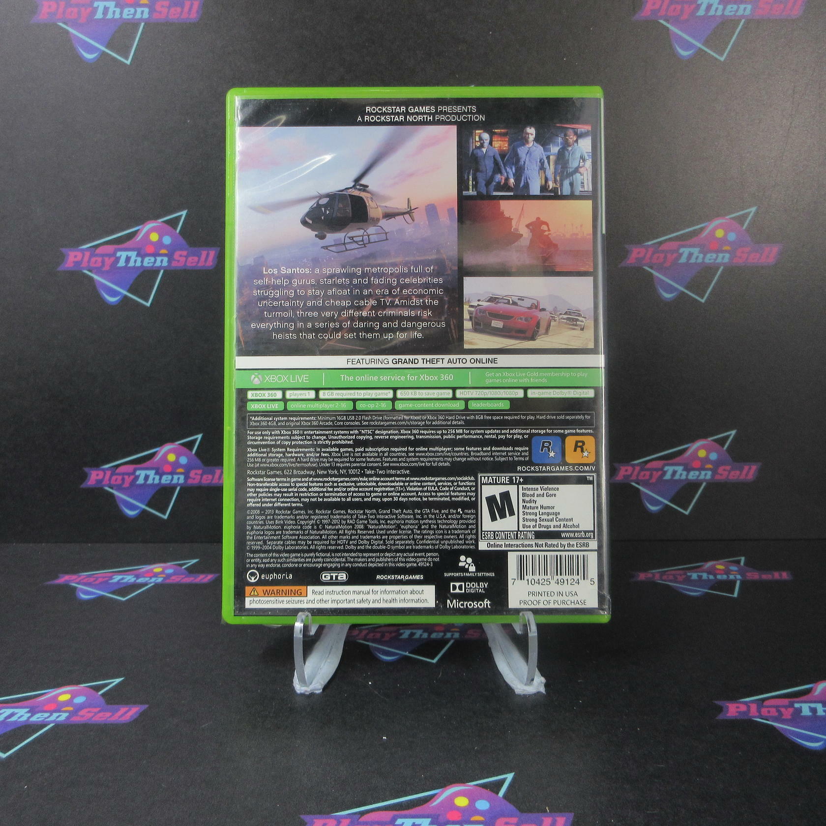 Grand Theft Auto V Xbox 360 + Map Complete - Very Good