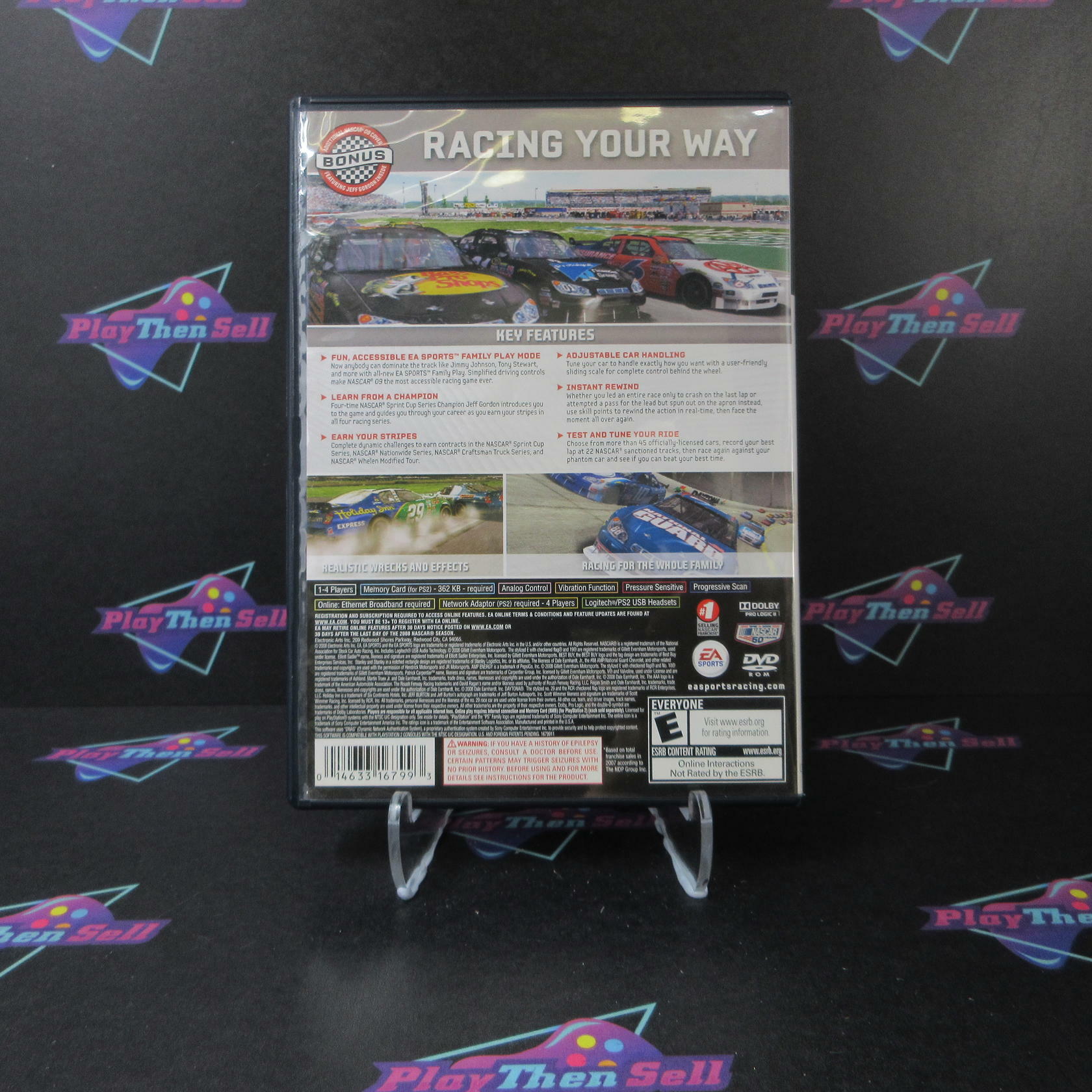 Nascar 09 PS2 PlayStation 2 Elliot Sadler Cover - Very Good