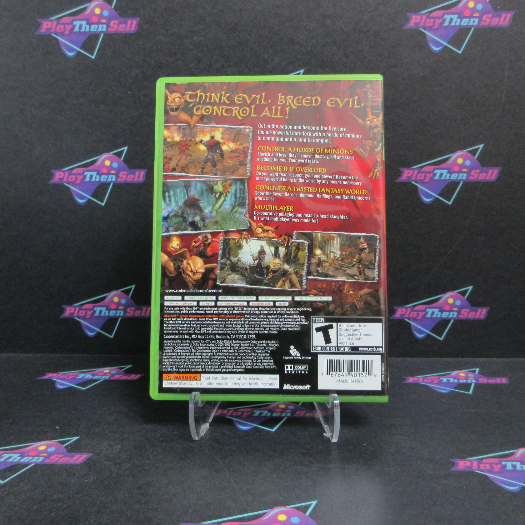 Overlord Xbox 360 + Poster Complete - Excellent