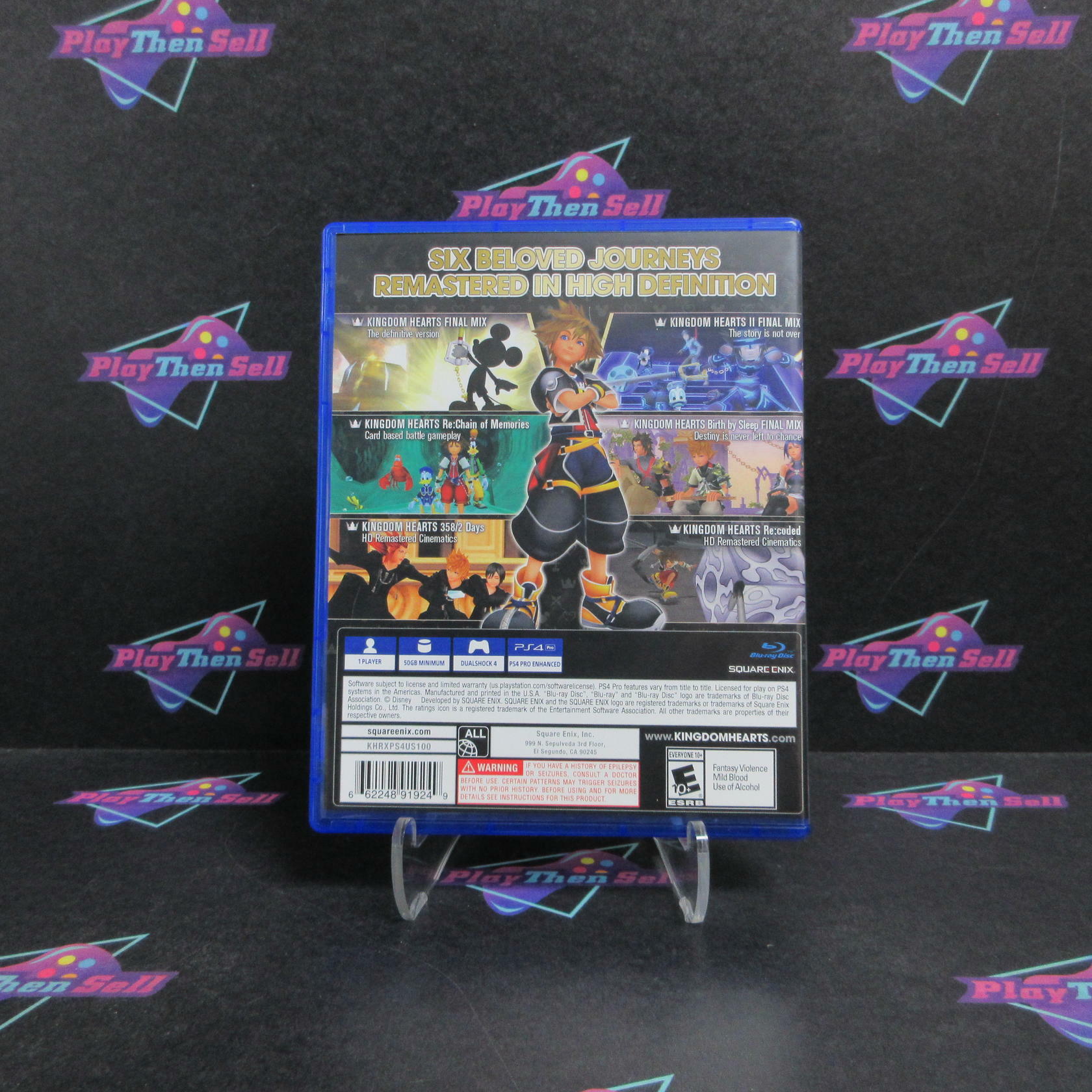 Kingdom Hearts HD 1.5 + 2.5 ReMIX PS4 PlayStation 4 Complete - Refurbished