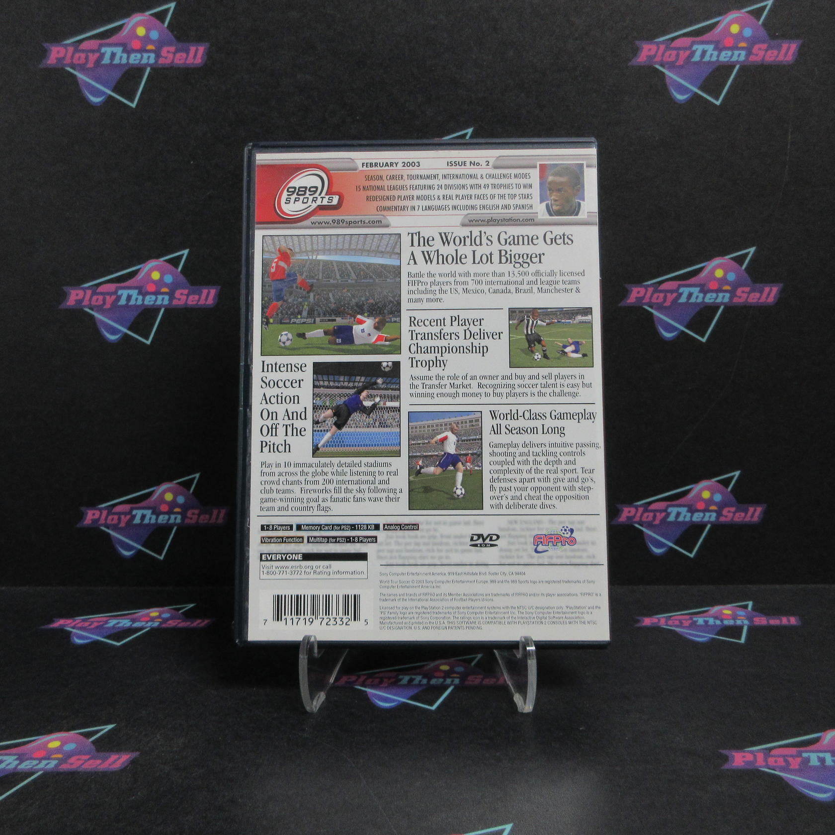 World Tour Soccer 2003 PS2 PlayStation 2 + Reg Card Complete - Refurbished