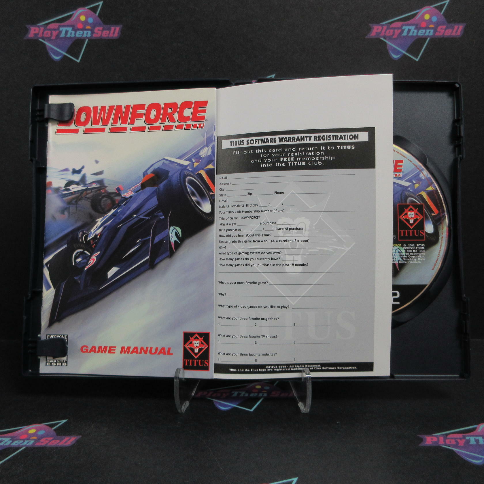 Downforce PS2 PlayStation 2 + Reg Card Complete - Excellent