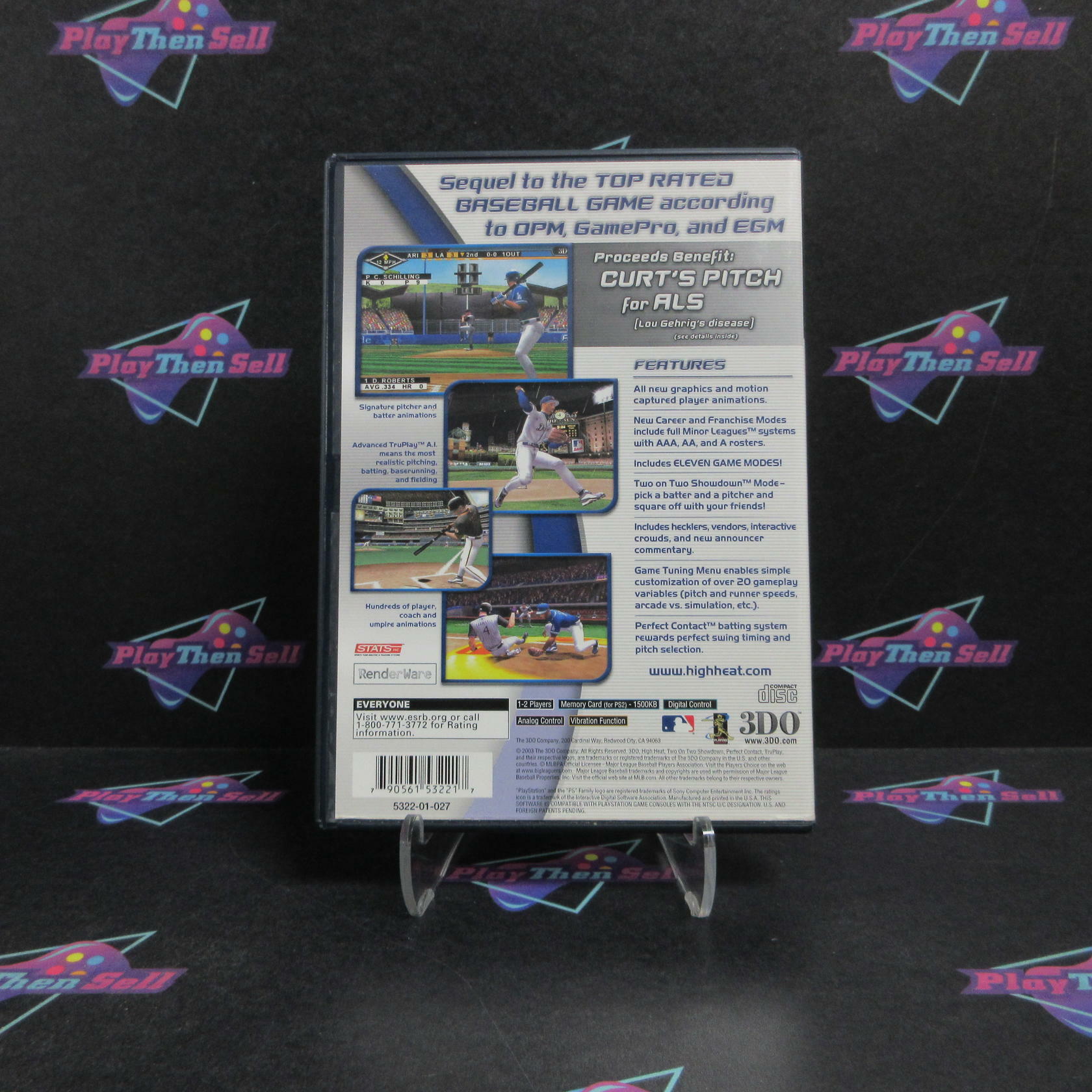 High Heat Major League Baseball 2004 PS2 + Reg Card Complete - Refurbished