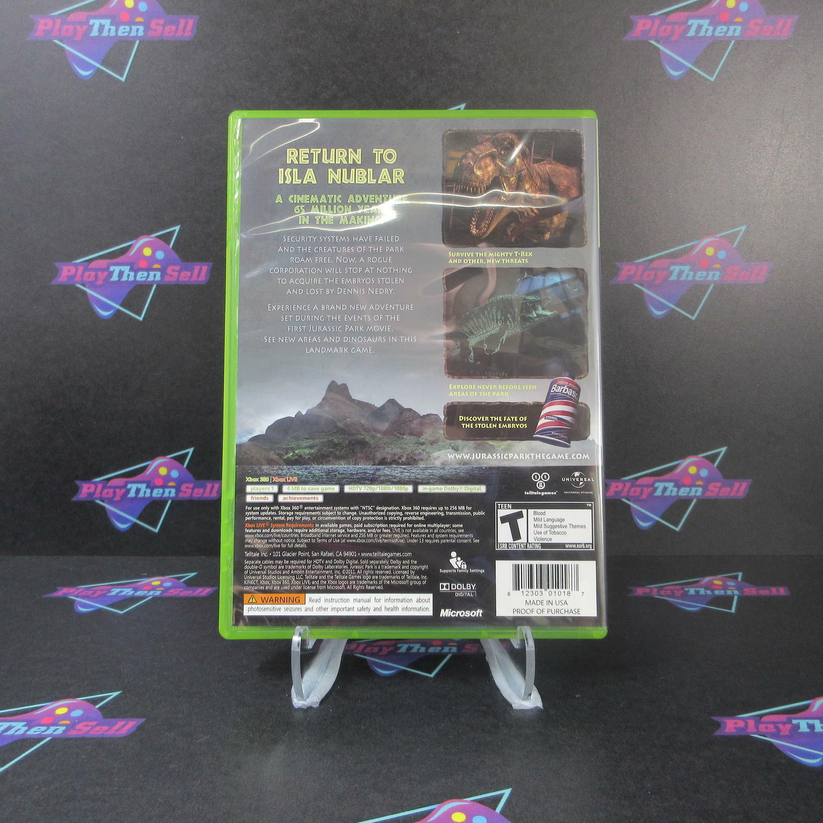 Jurassic Park The Game Xbox 360 Complete - Excellent