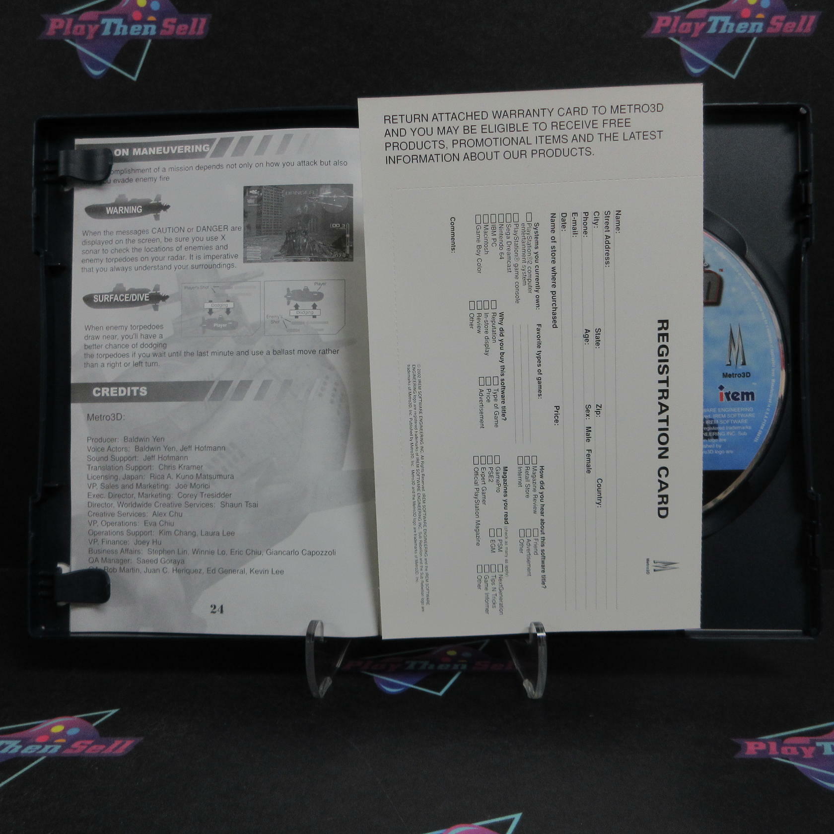 Sub Rebellion PS2 PlayStation 2 + Reg Card Complete - Excellent
