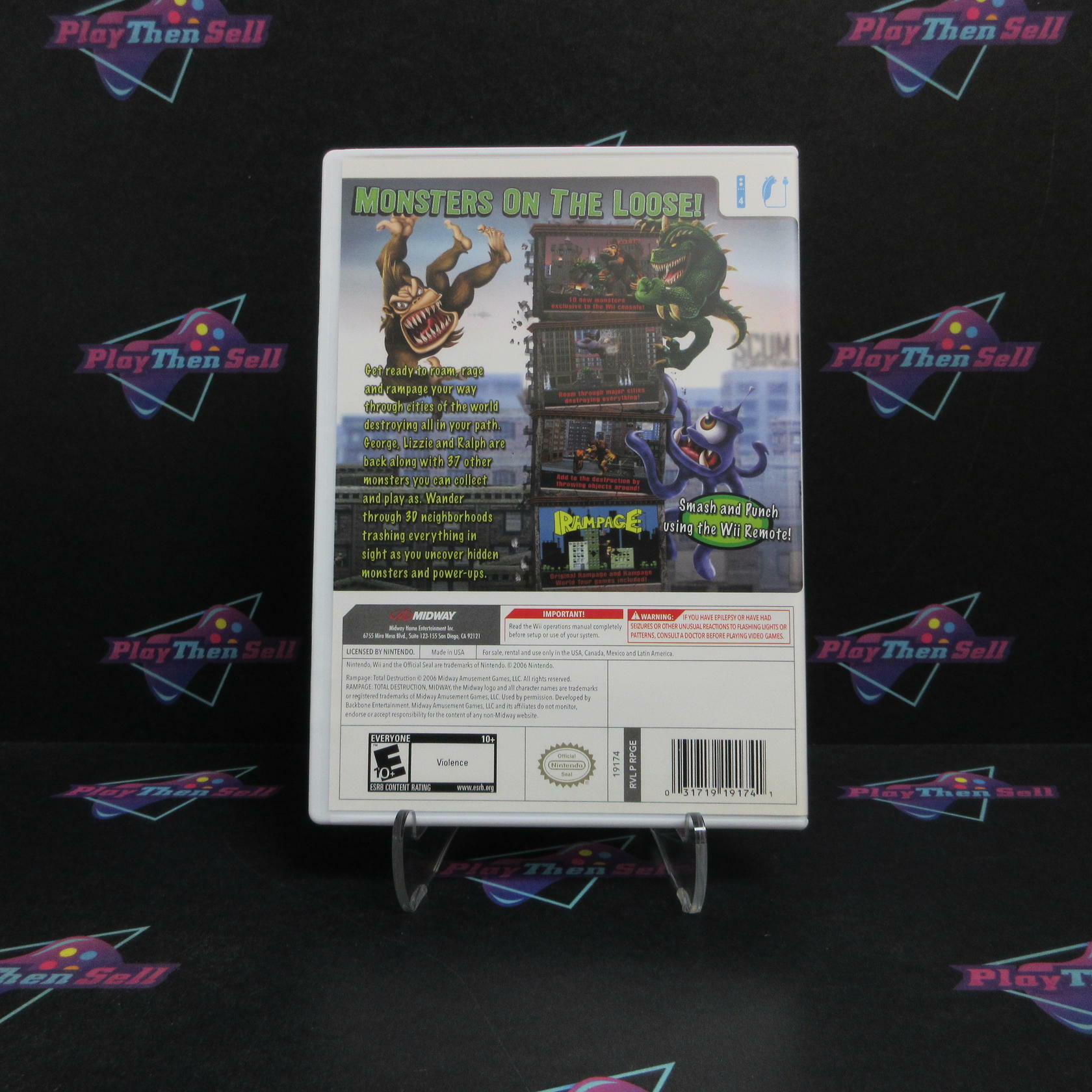 Rampage Total Destruction Nintendo Wii Complete - Refurbished