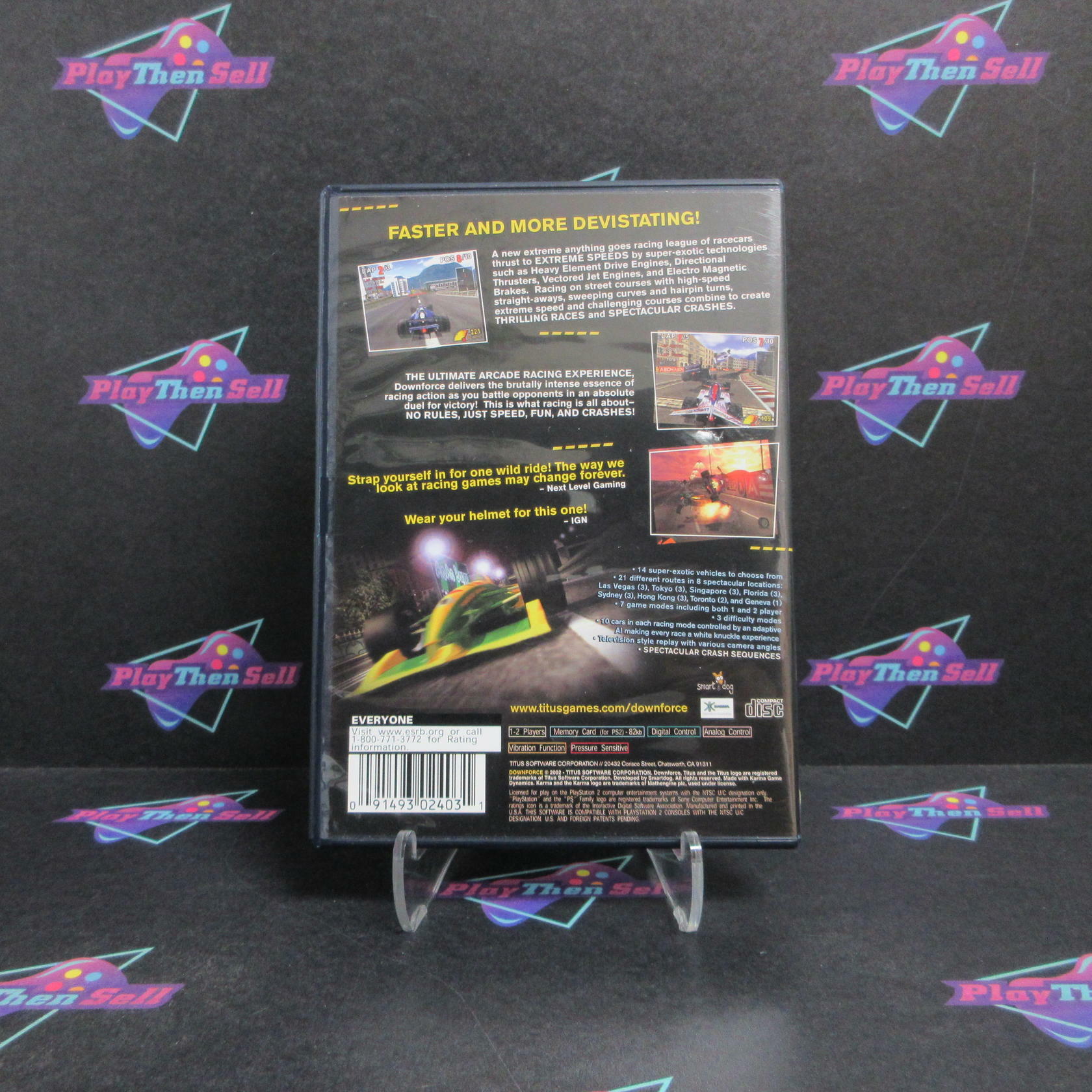 Downforce PS2 PlayStation 2 + Reg Card Complete - Refurbished