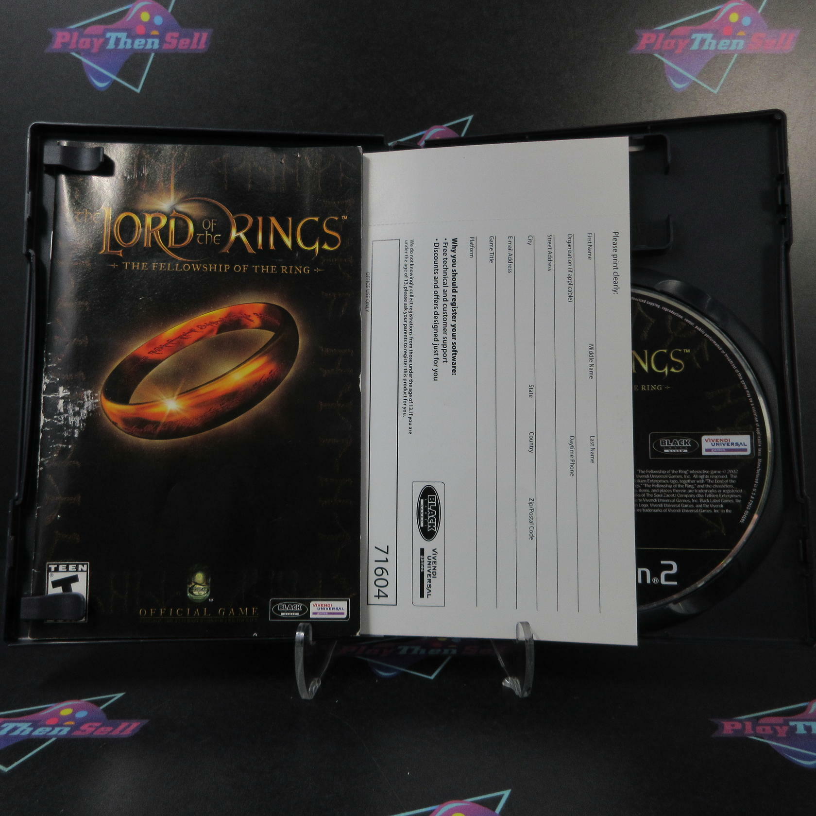 Lord of the Rings Fellowship of the Ring PS2 + Reg Card Complete - Very Good
