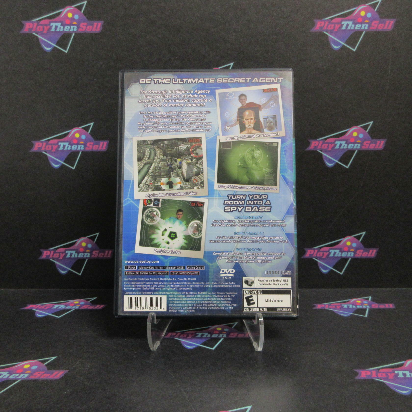 Eye Toy Operation Spy PS2 PlayStation 2 + Reg Card Complete - Very Good