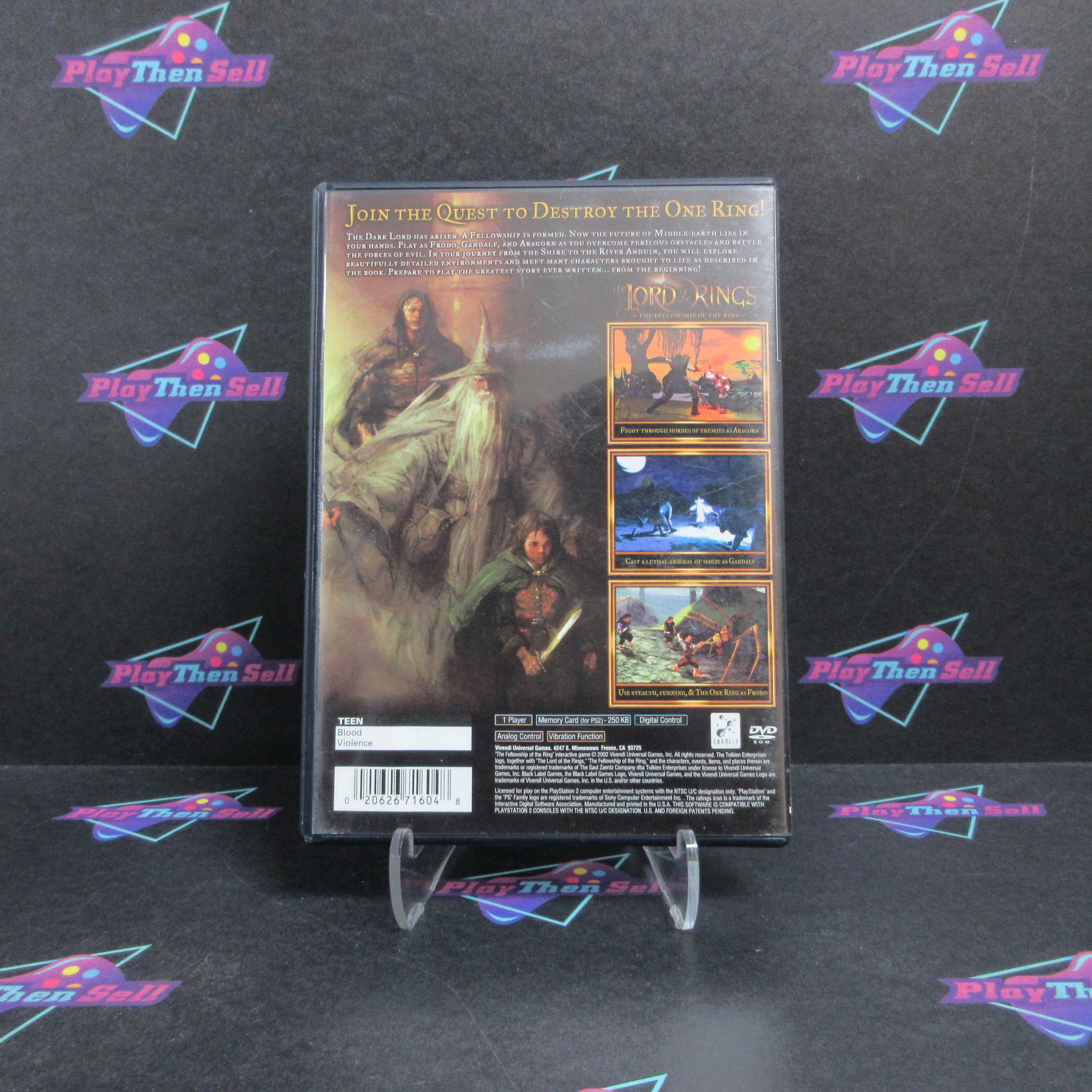 Lord of the Rings Fellowship of the Ring PS2 + Reg Card Complete - Very Good