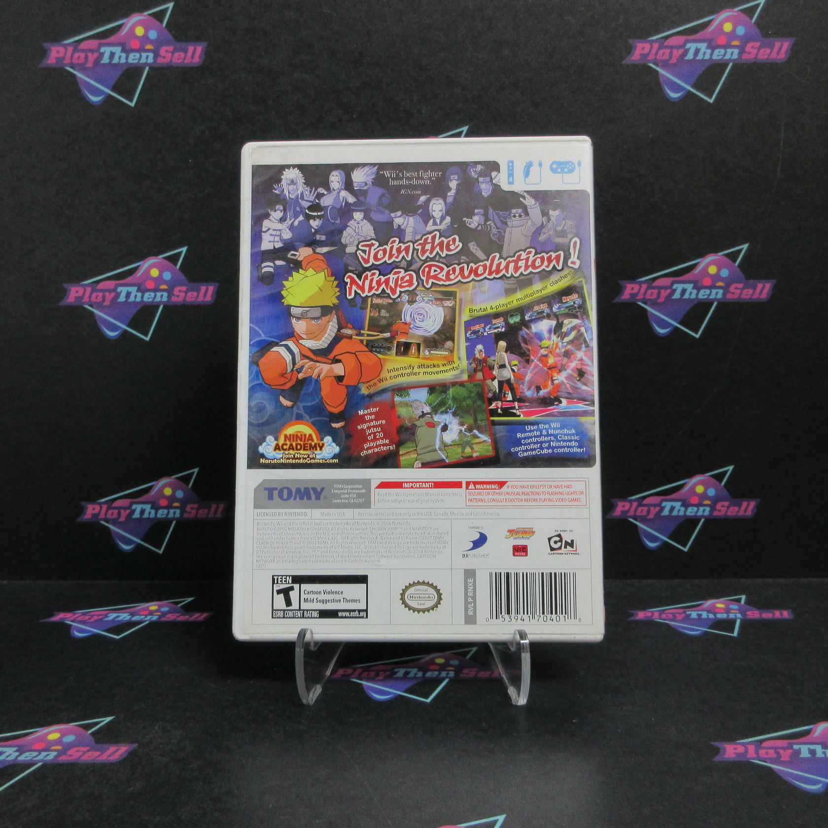 Naruto Clash of Ninja Revolution Nintendo Wii Complete - Very Good