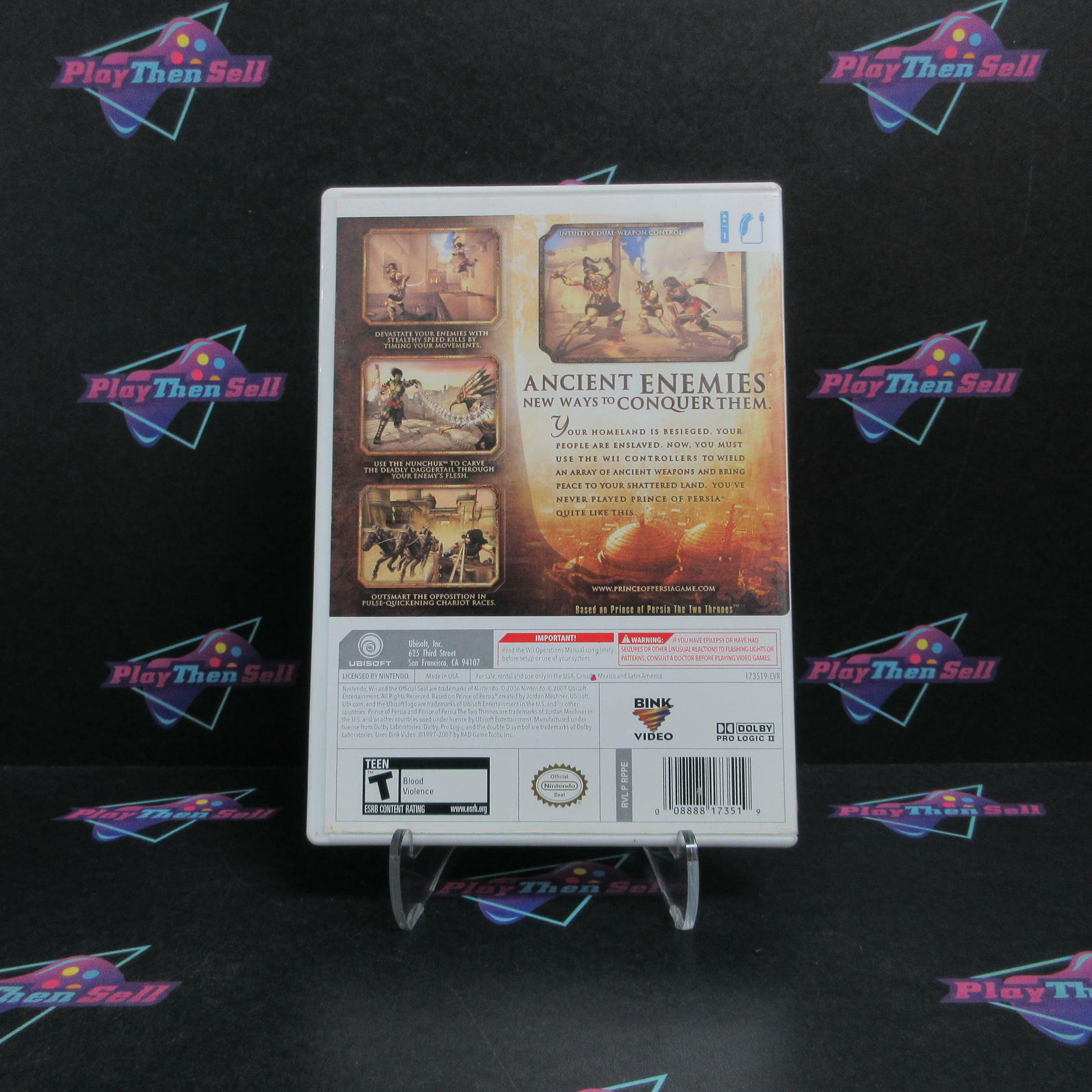 Prince Of Persia Rival Swords Nintendo Wii Complete - Very Good