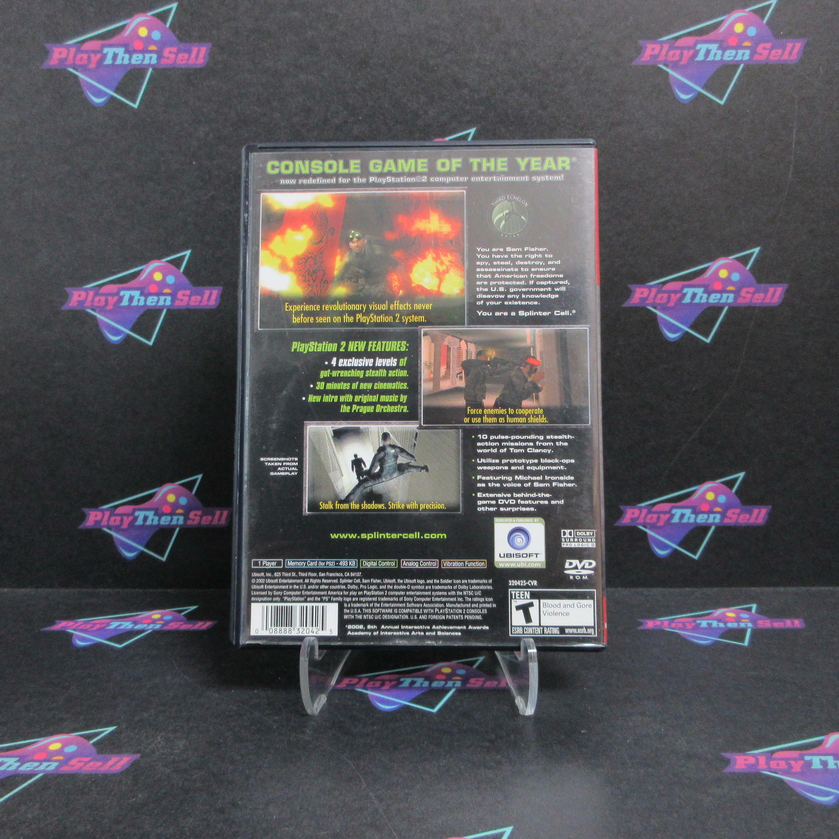 Tom Clancy's Splinter Cell PS2 PlayStation 2 GH + Reg Card Complete - Very Good