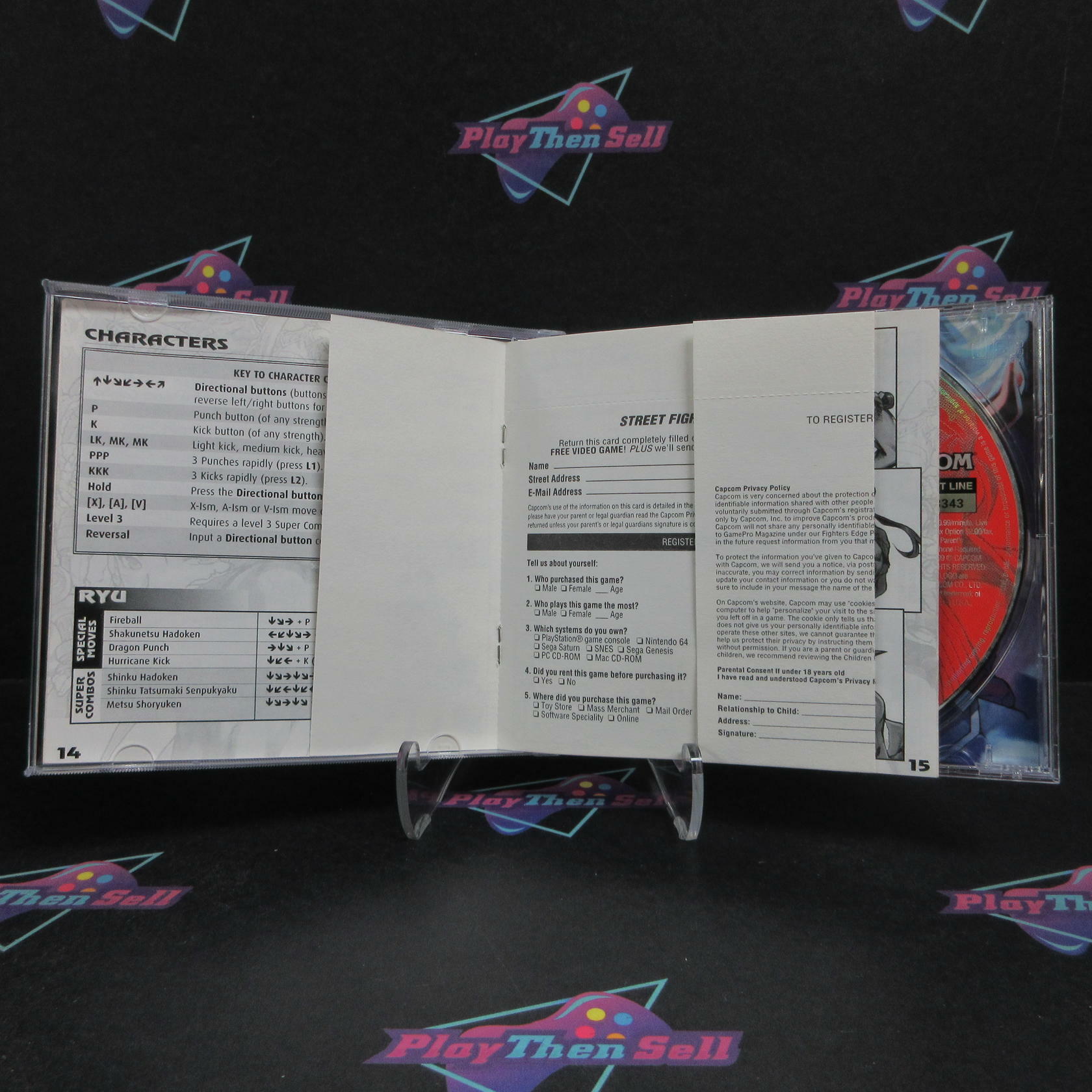 Street Fighter Alpha 3  PS1 PlayStation 1 + Reg Card Complete - Refurbished