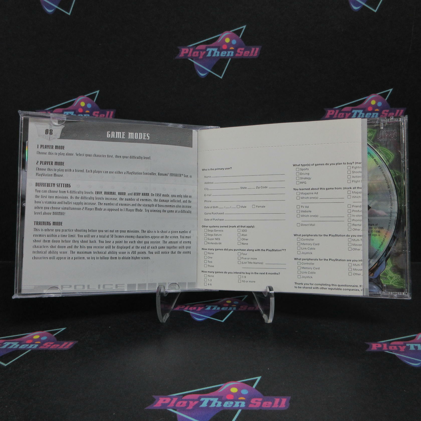 Project Horned Owl PS1 PlayStation 1 + Reg Card Complete - Refurbished