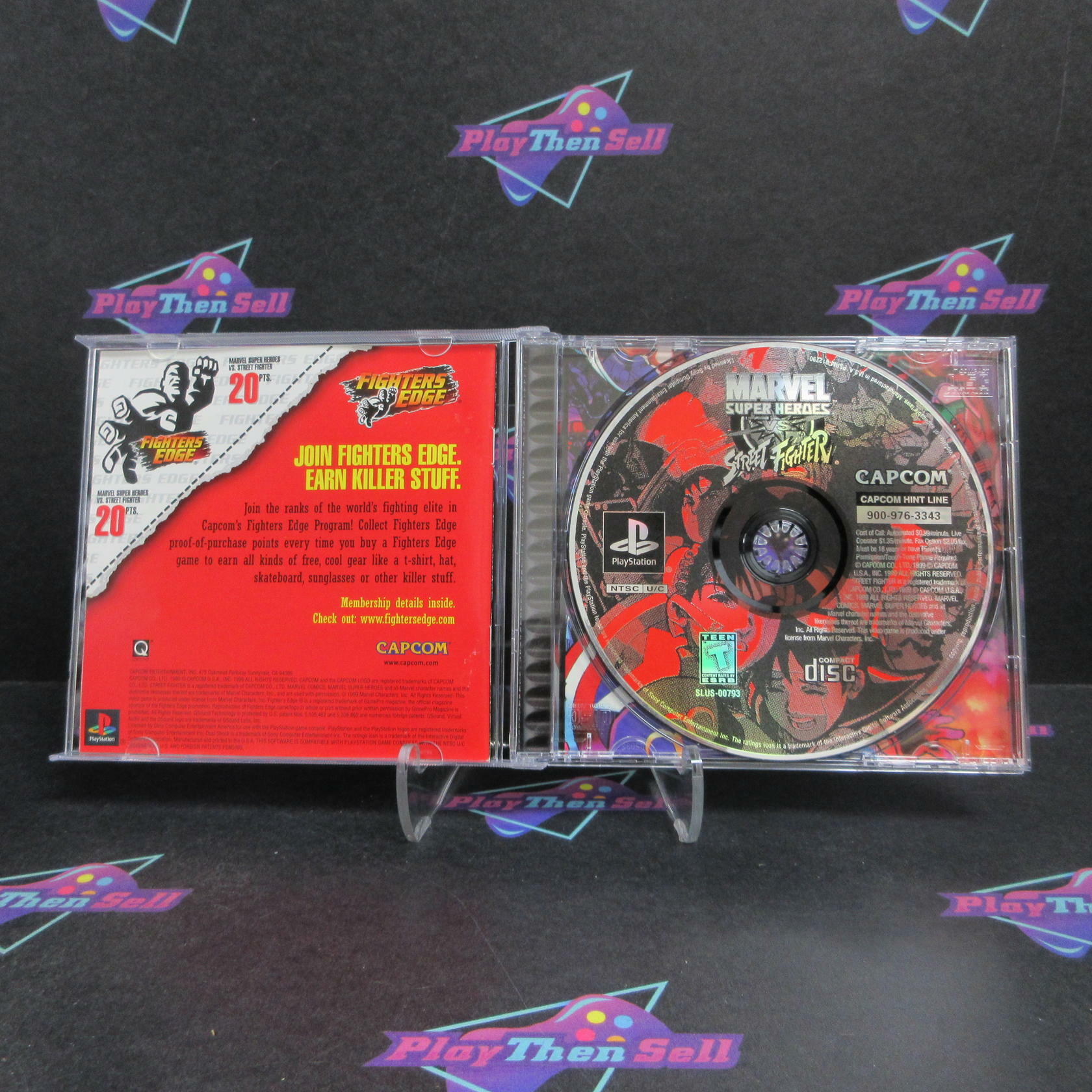 Marvel Super Heroes Vs Street Fighter PS1 + Reg Card Complete - Excellent
