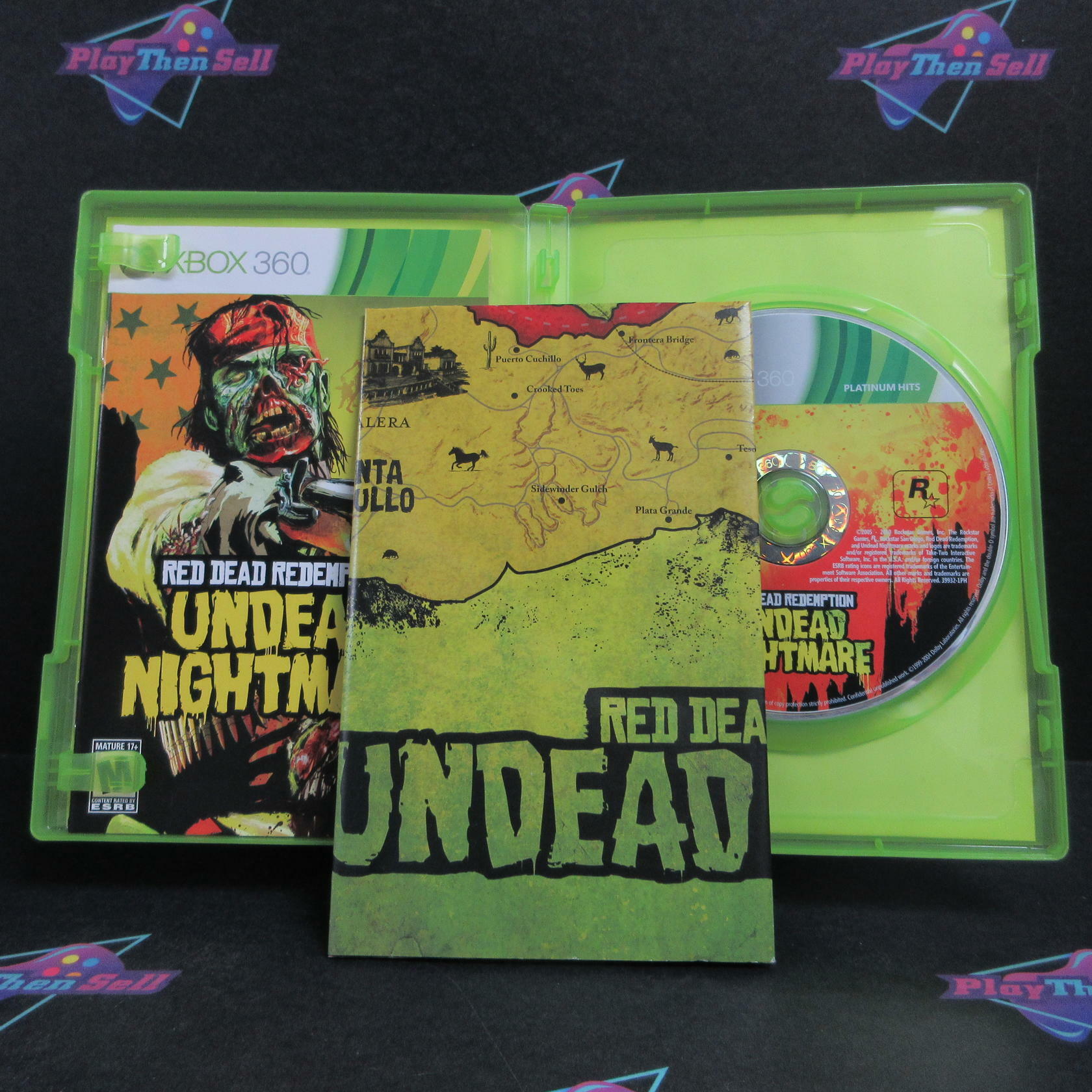Red Dead Redemption Undead Nightmare Xbox 360 PH + Map Complete - Very Good