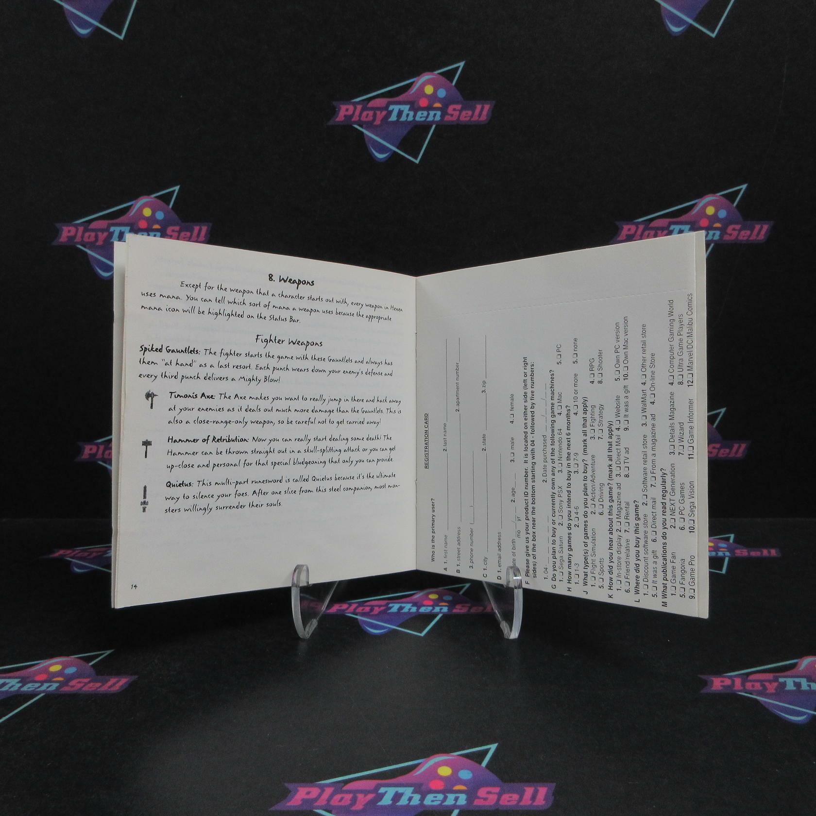 Hexen PS1 PlayStation 1 + Reg Card Complete - Refurbished