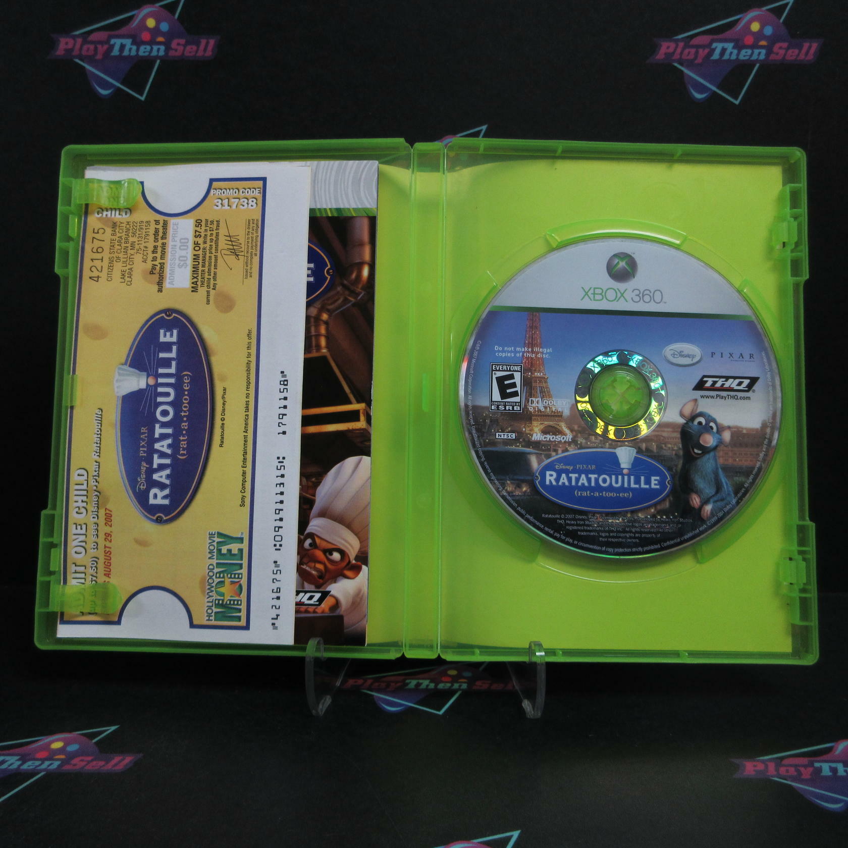 Ratatouille Xbox 360 + Movie Ticket Complete - Very Good