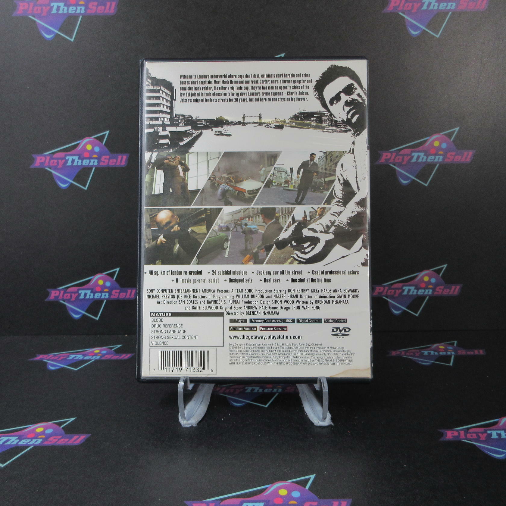 The Getaway PS2 PlayStation 2 + Reg Card Complete - Very Good