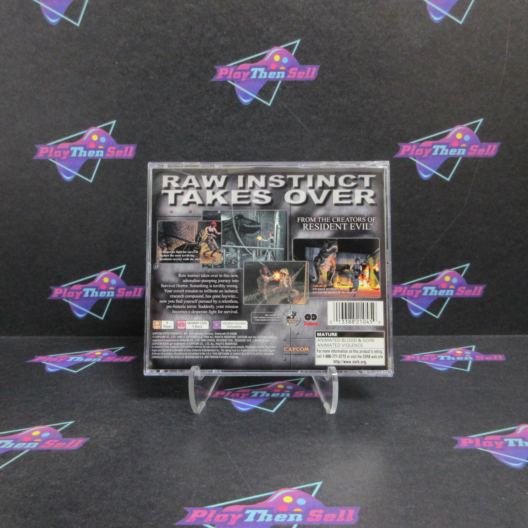 Dino Crisis PS1 PlayStation 1 + Reg Card Complete - Refurbished