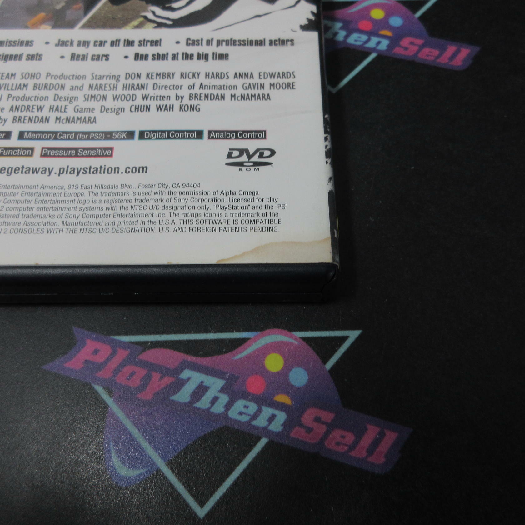 The Getaway PS2 PlayStation 2 + Reg Card Complete - Very Good