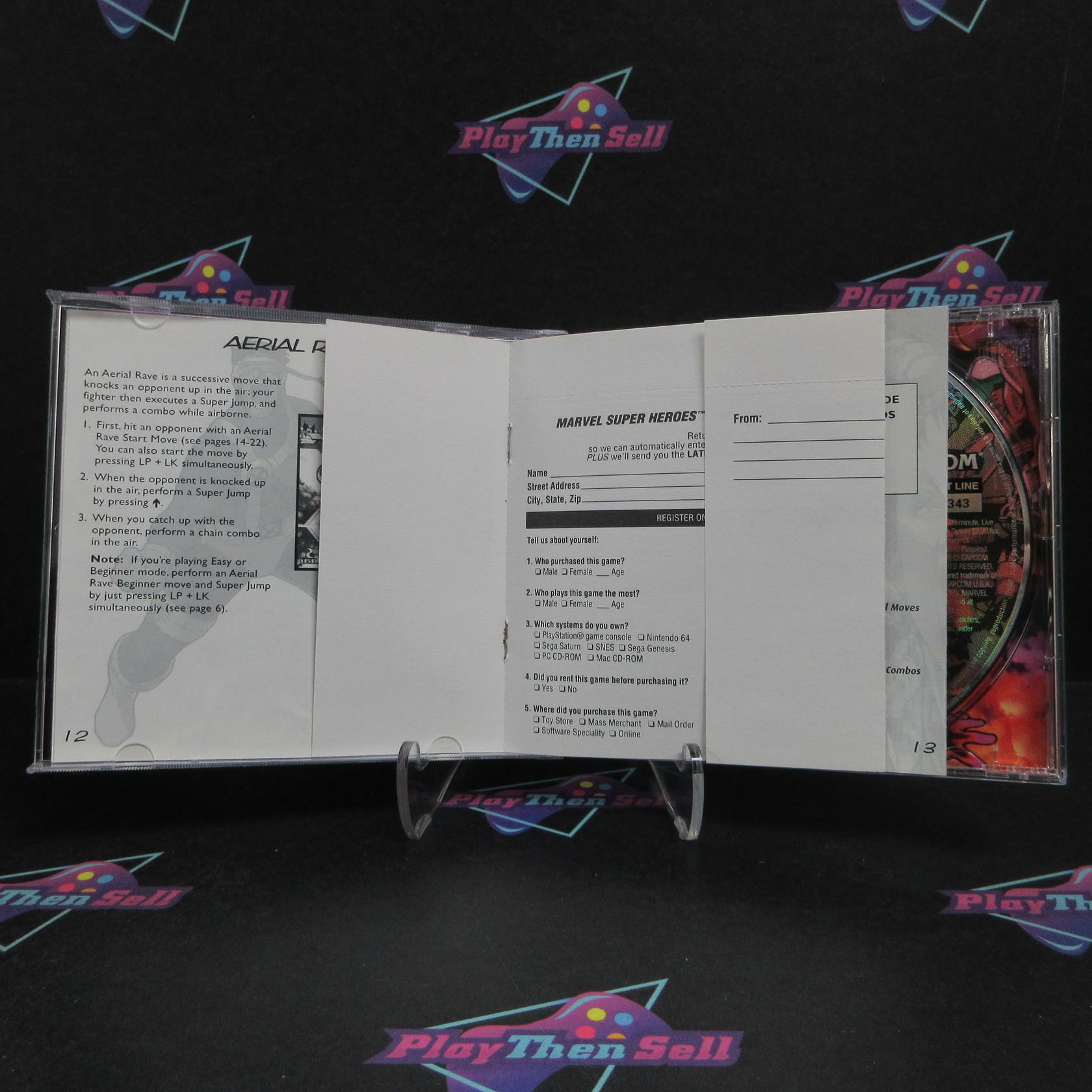 Marvel Super Heroes Vs Street Fighter PS1 + Reg Card Complete - Excellent