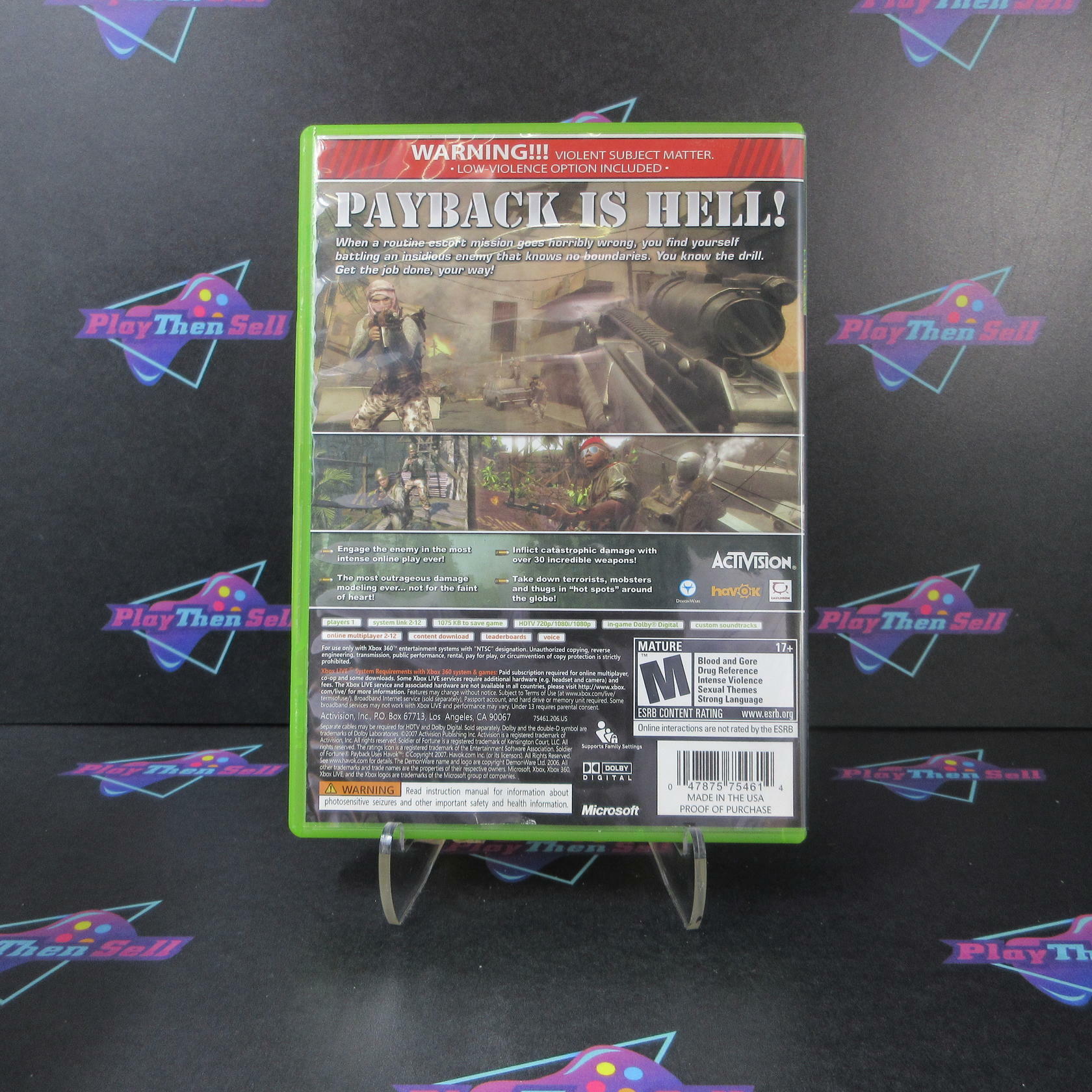 Soldier Of Fortune Payback Xbox 360 Complete - Excellent